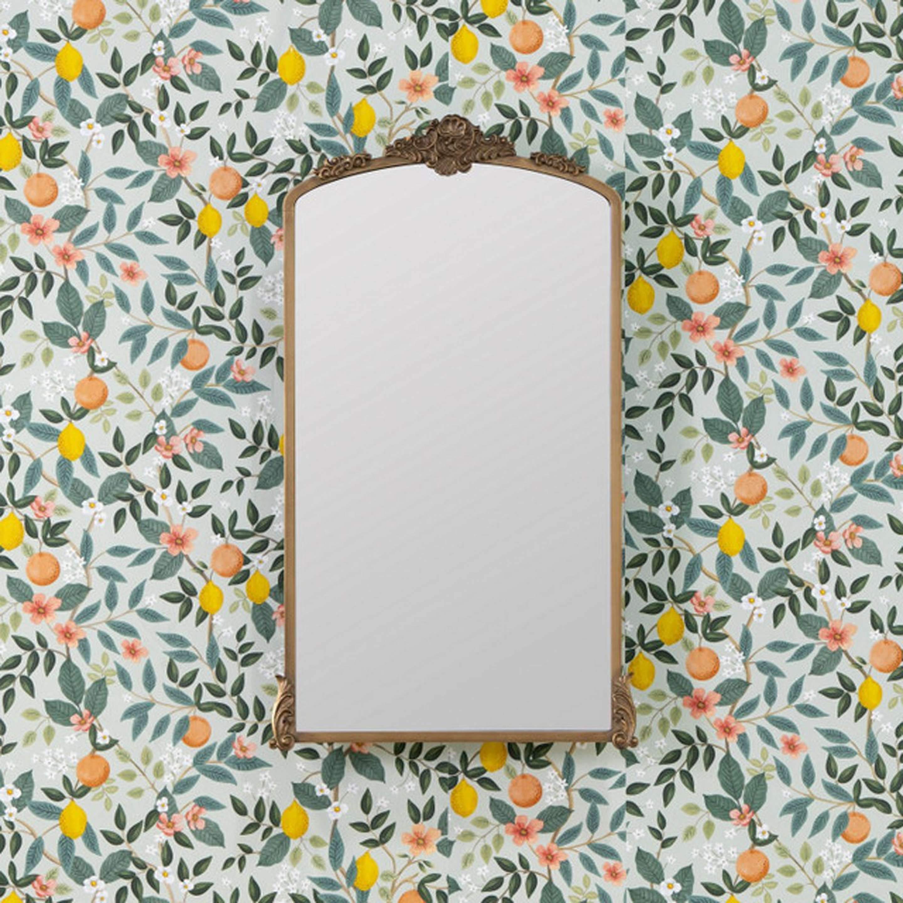 A Walmsley Medicine Cabinet Mirror with Gold color