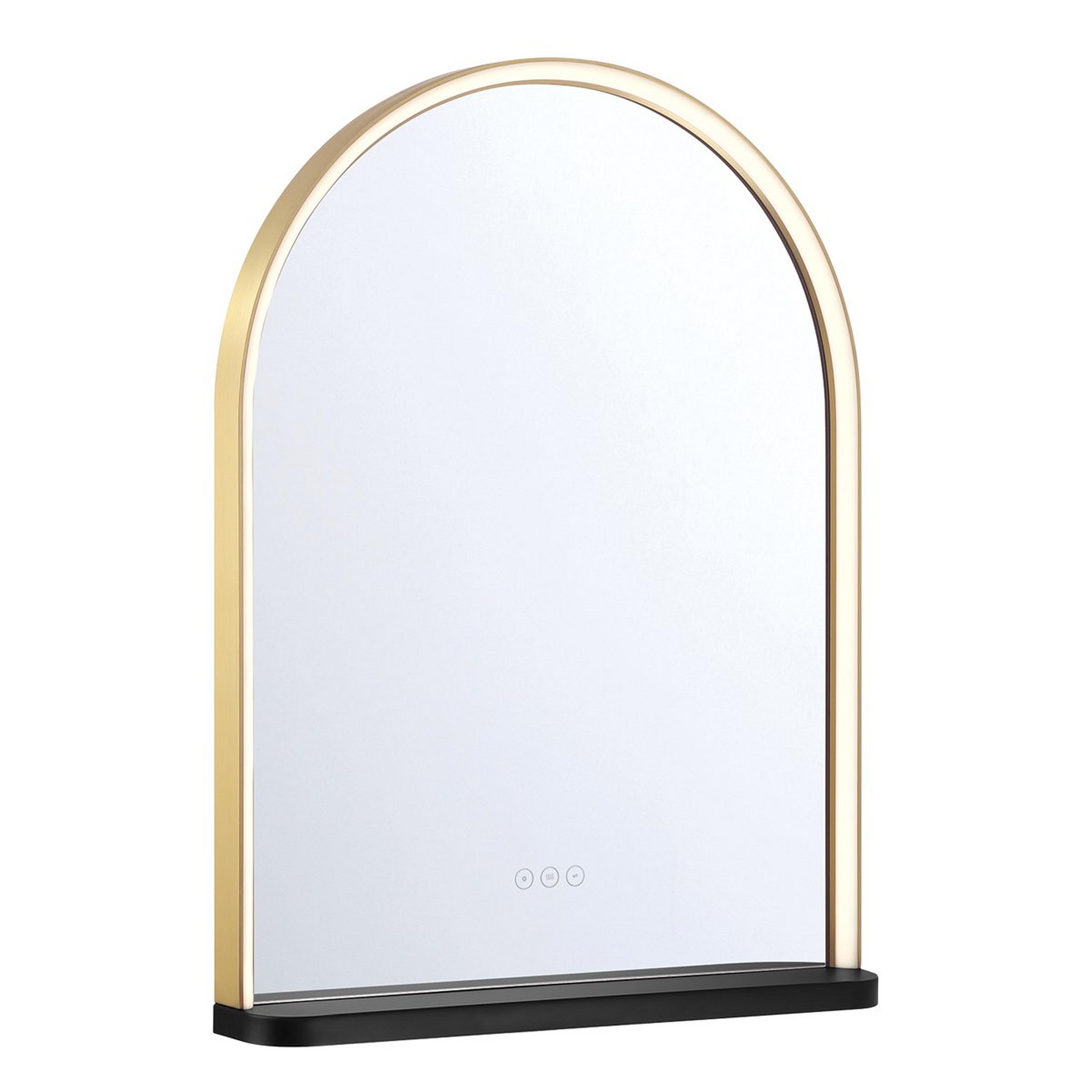 A Melete LED Mirror - 24x32 with Gold / Black color