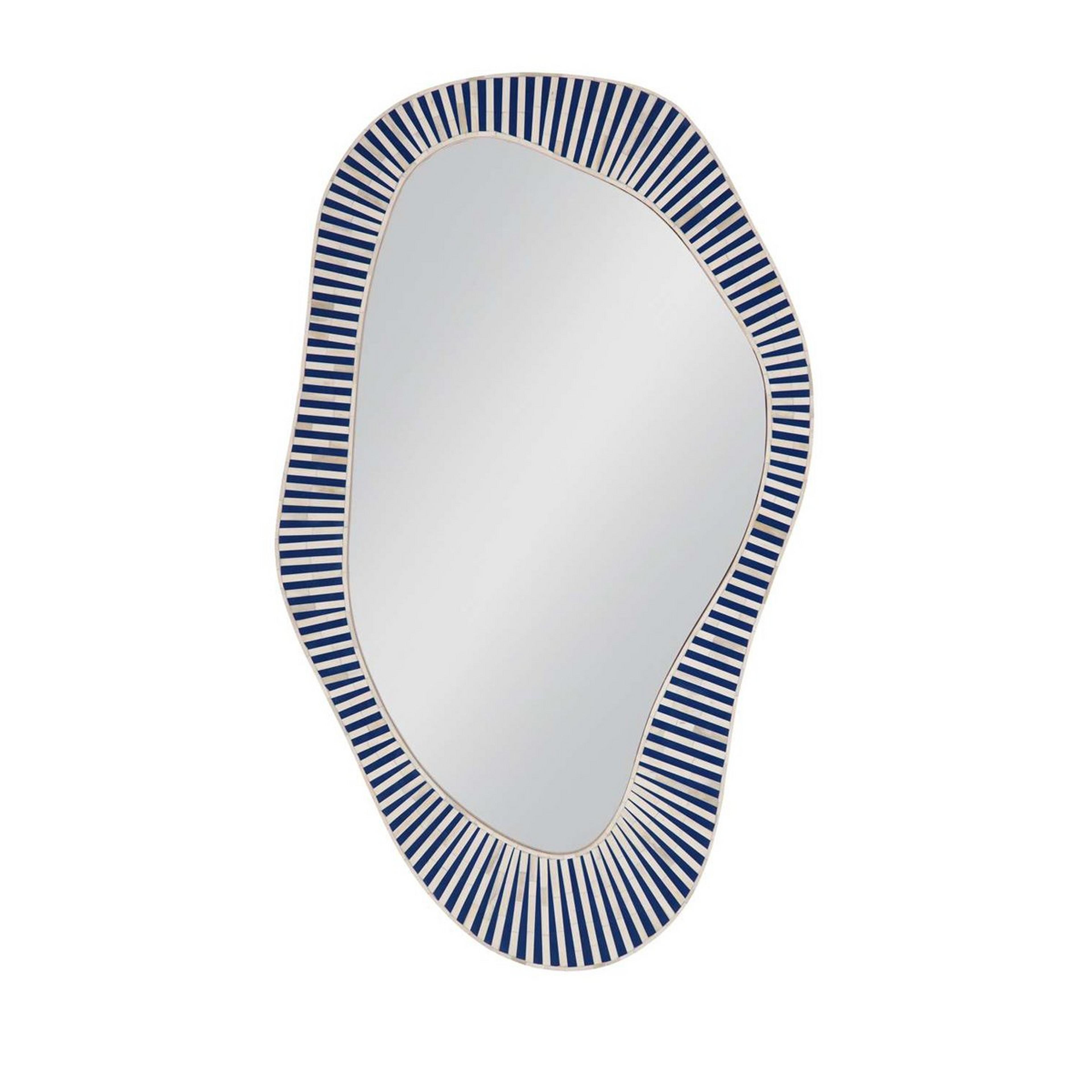 A Alma Mirror with Blue / White Ivory color