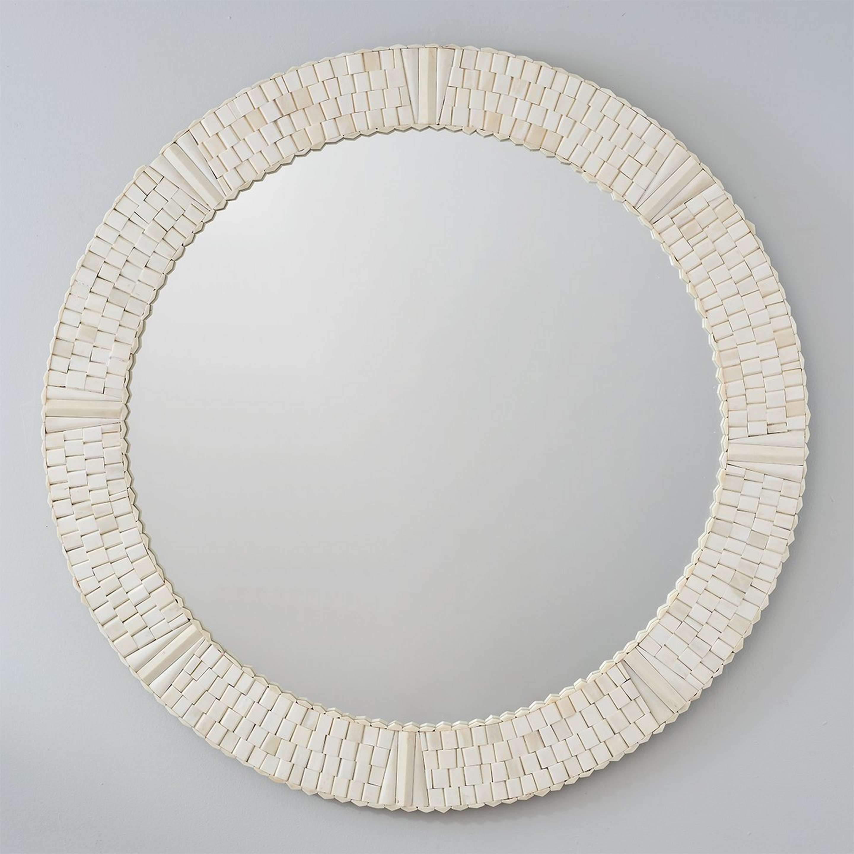 A Belinda Mirror with Ivory color
