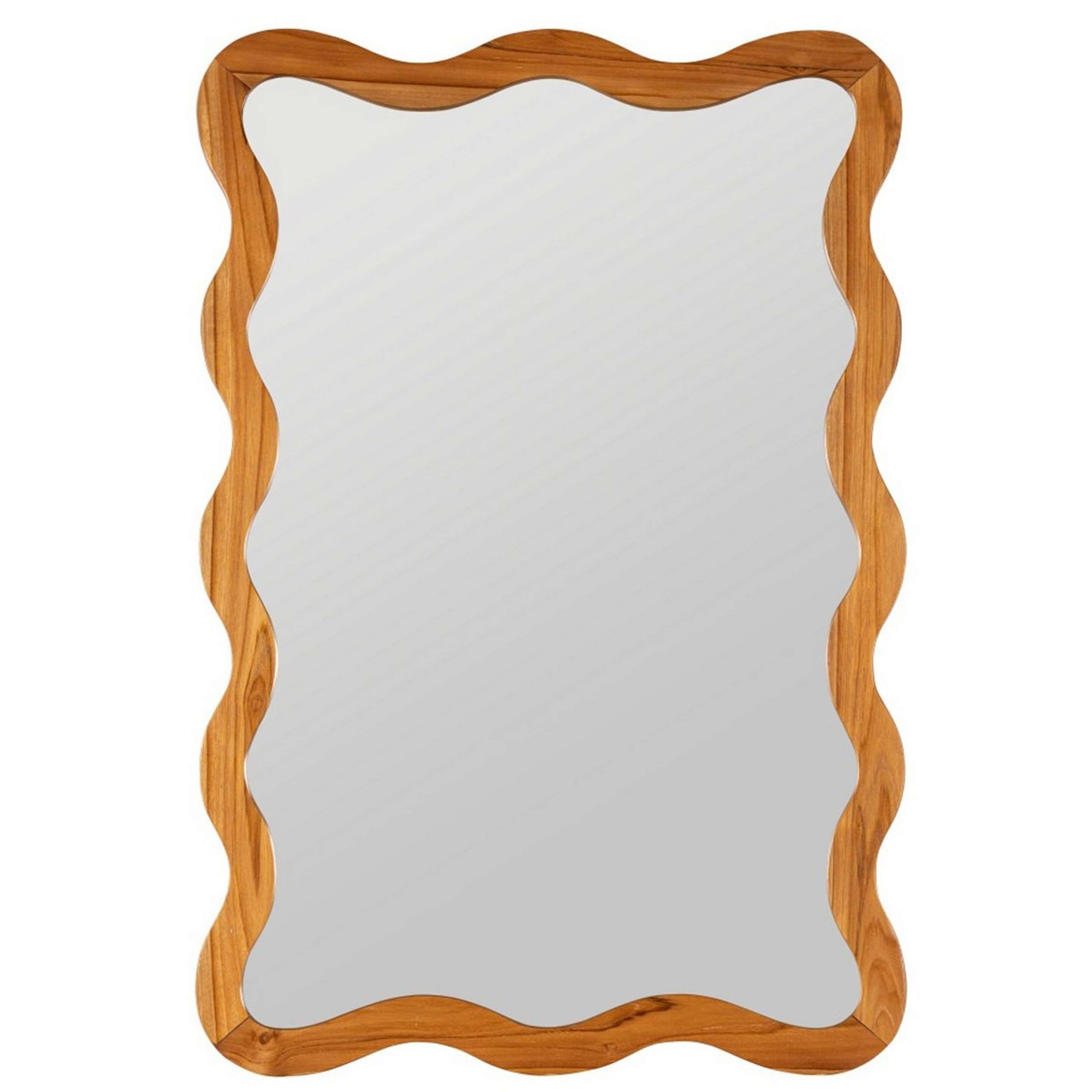 A Himani Mirror with Natural Wood color