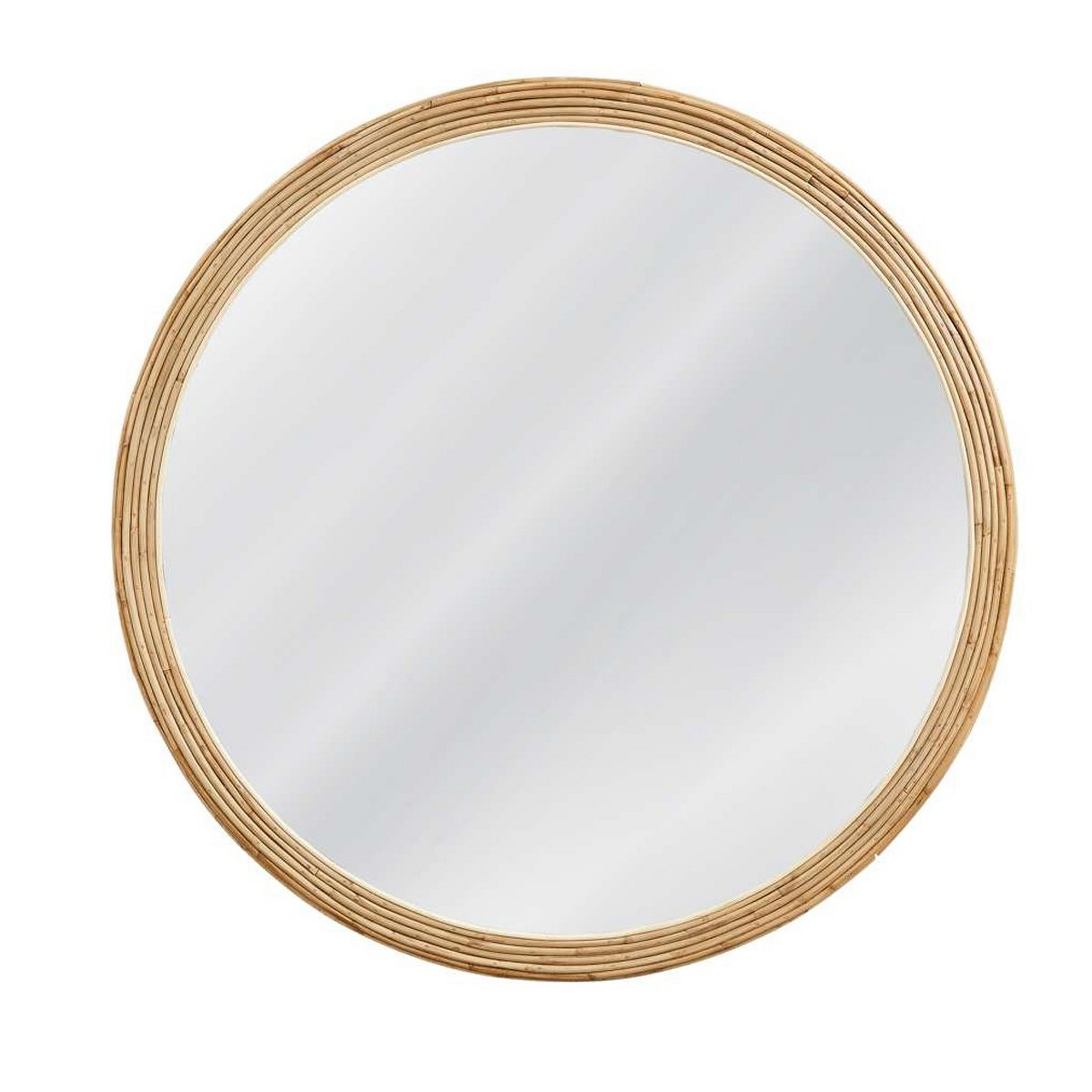 A Cordell Mirror with Natural Rattan color