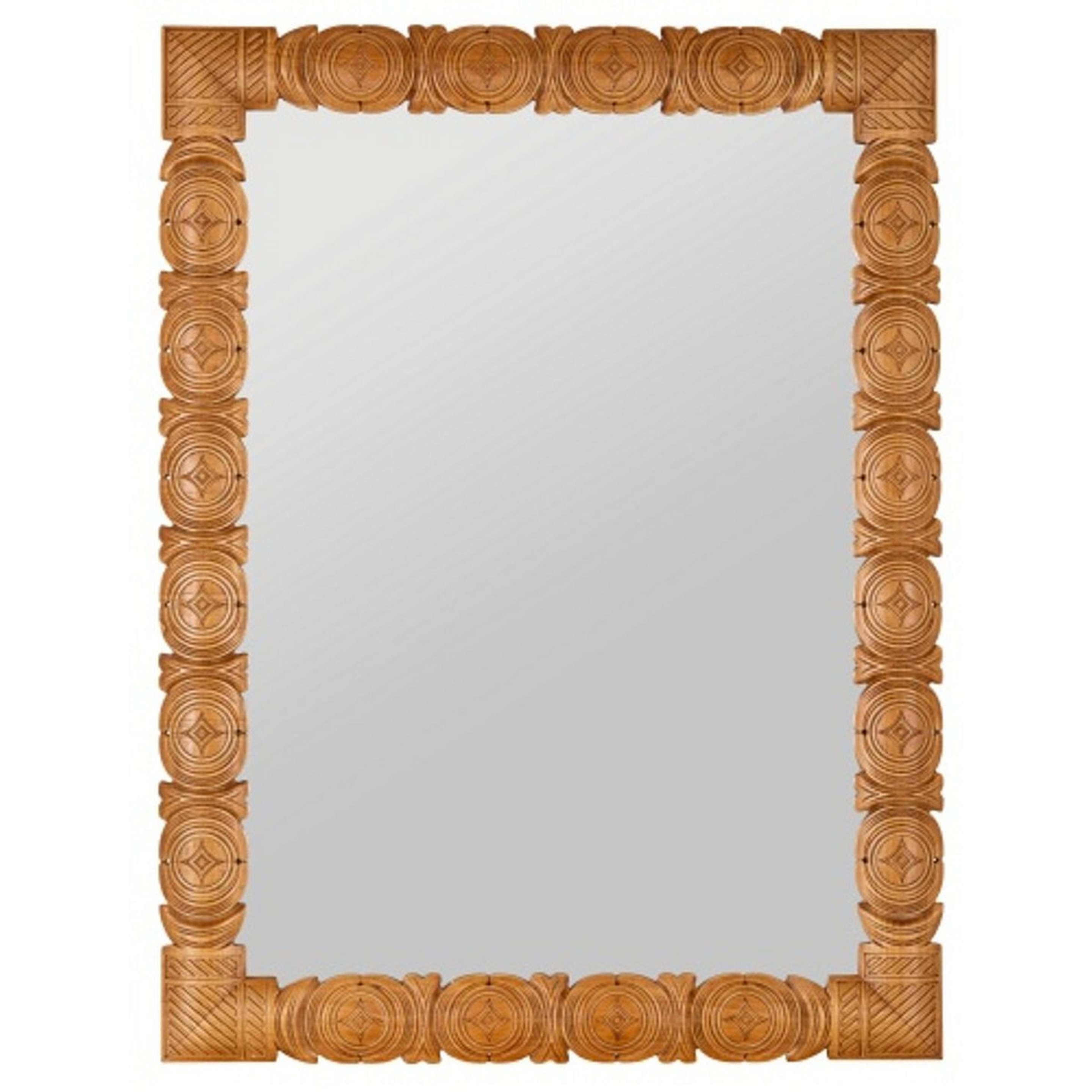 A Gondry Mirror with Natural Wood color