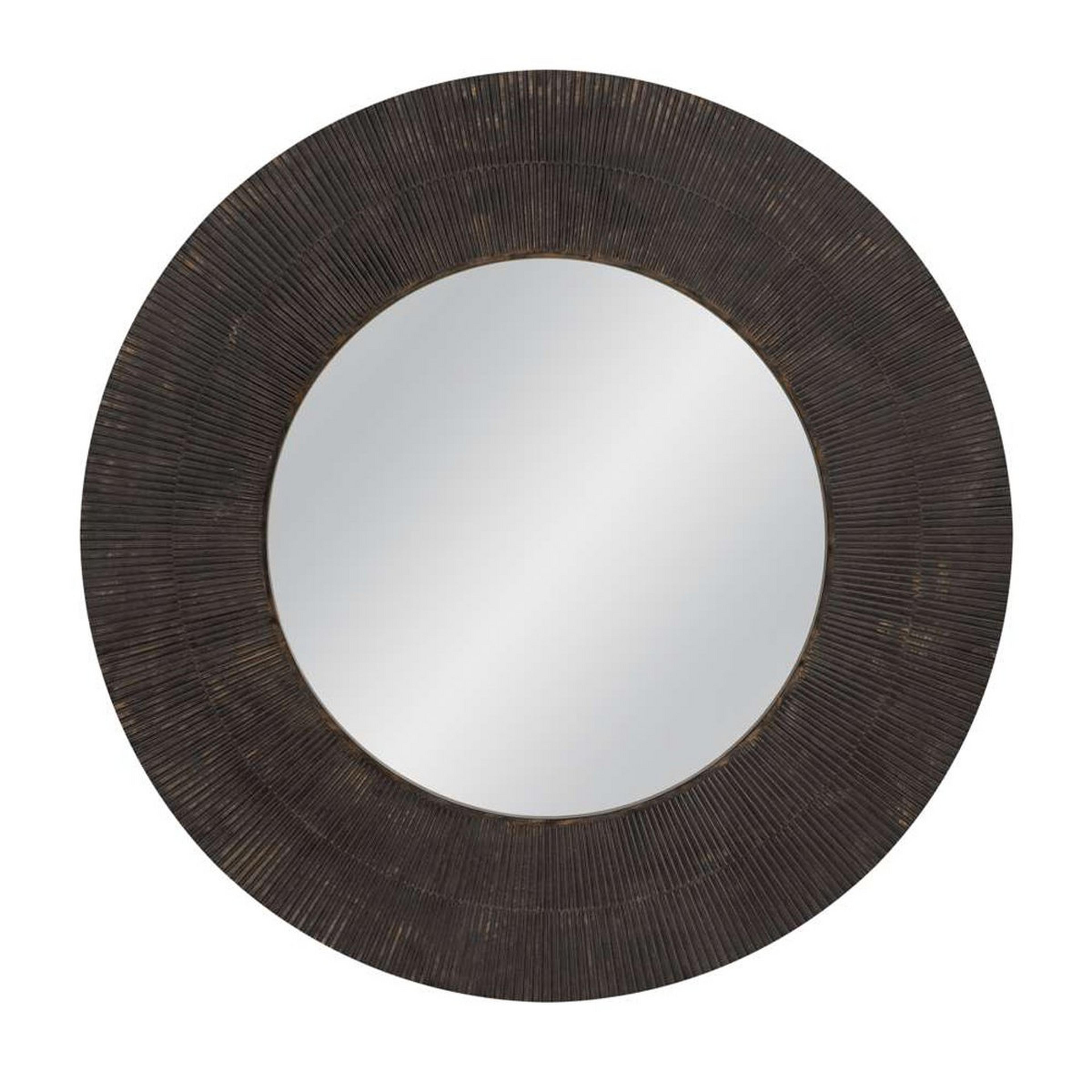 A Introspect Mirror with Black Stained Wood color