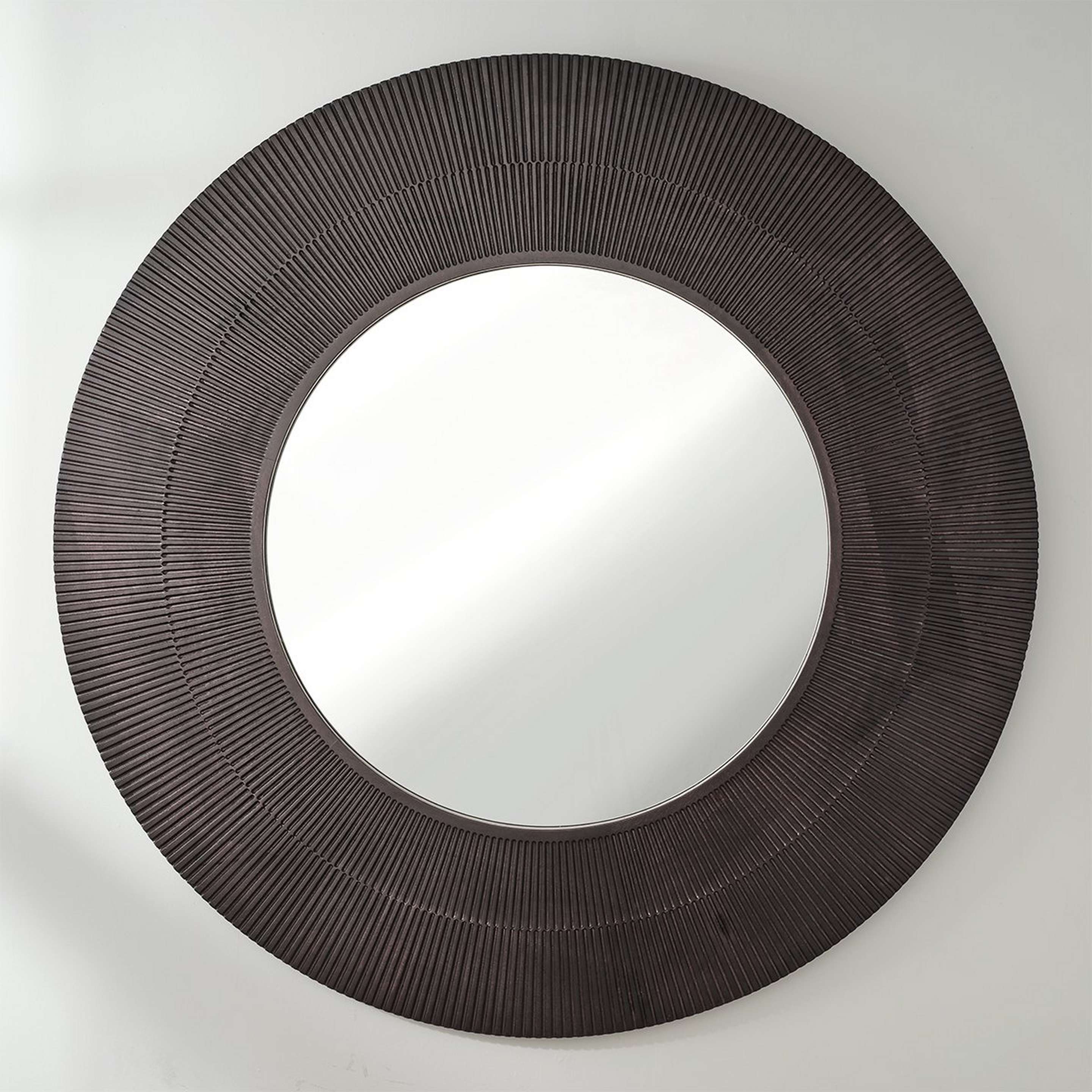 A Introspect Mirror with Black Stained Wood color