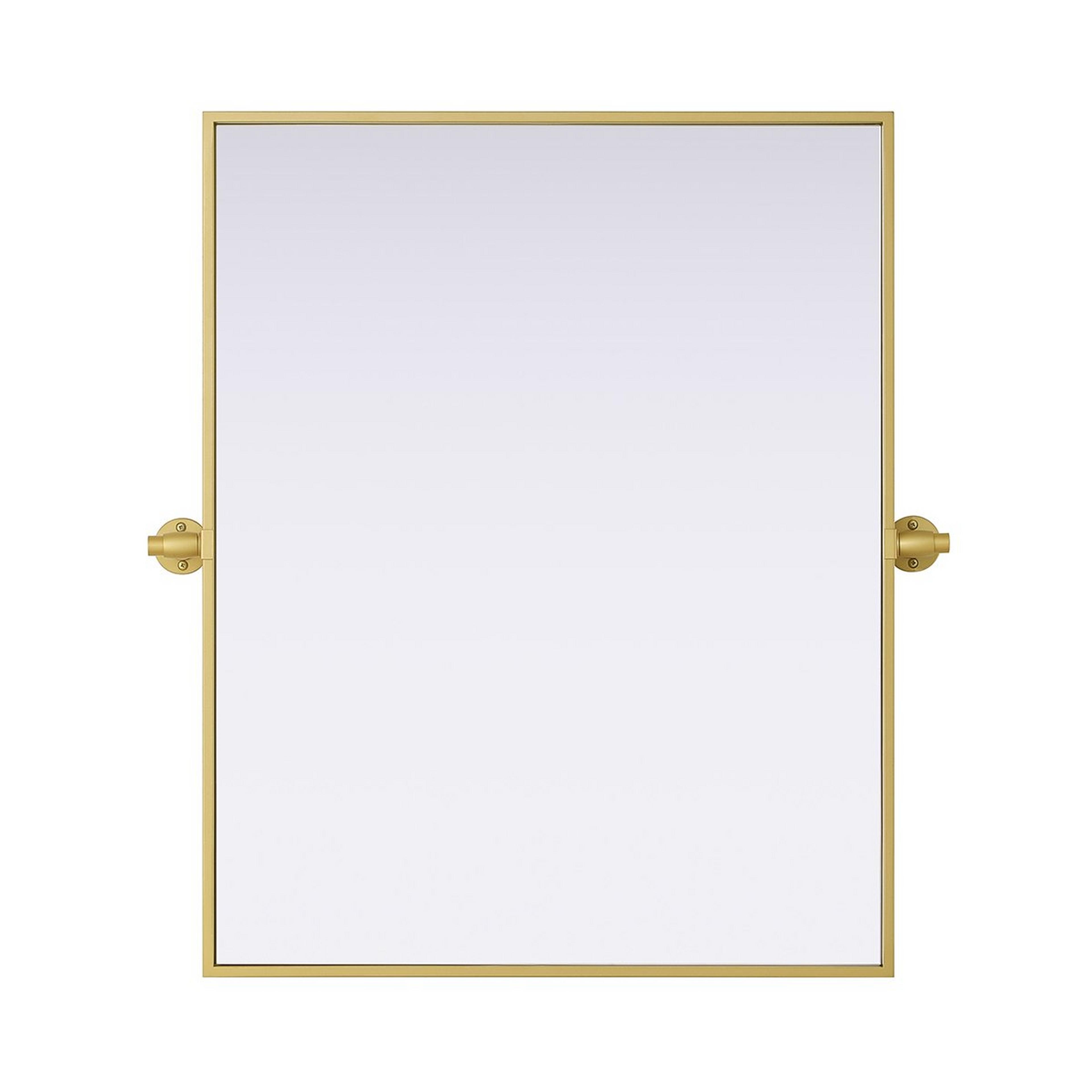 A Heathfield Tilt Mirror - Small with Brass color