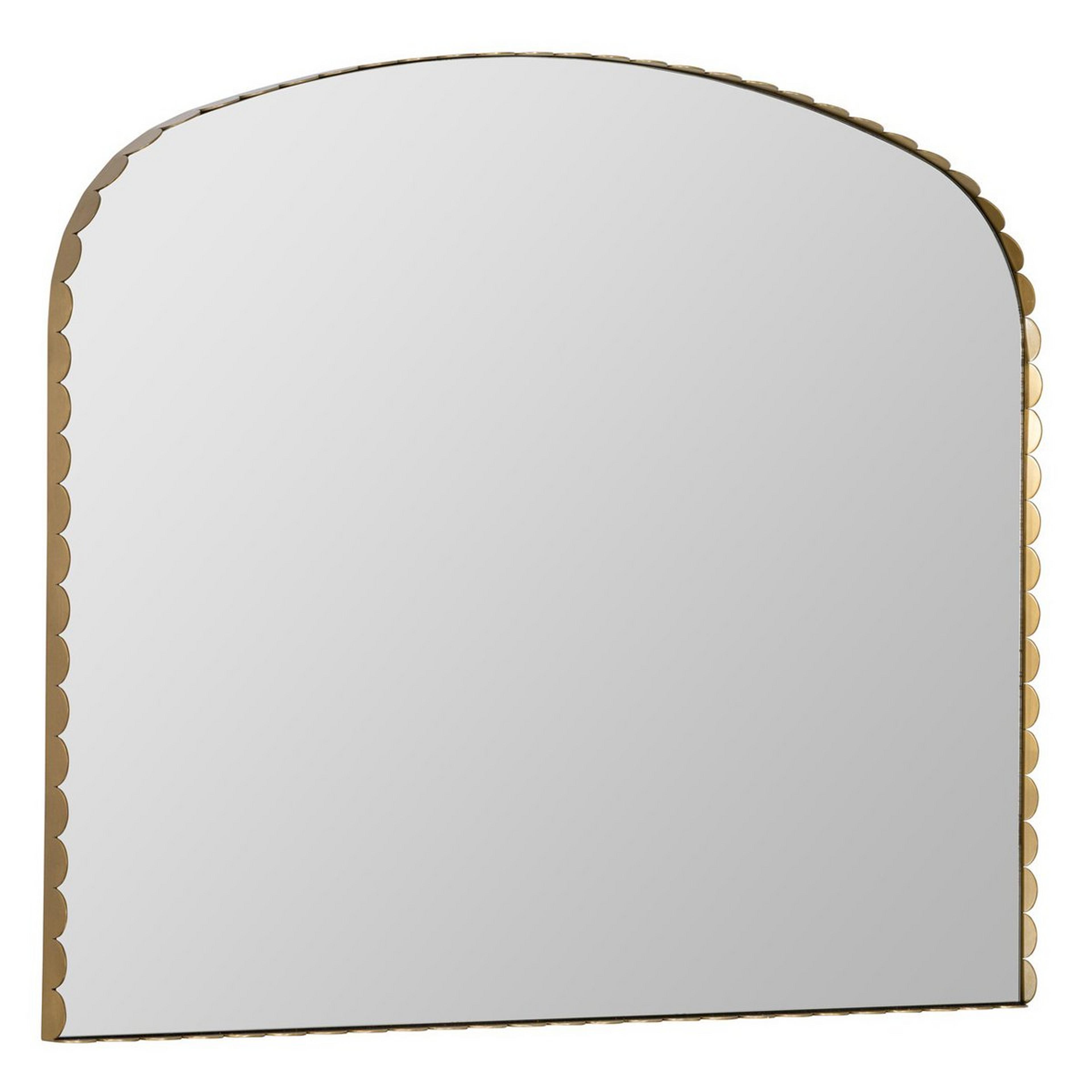 A Alanis Scalloped Arched Mirror with Gold color