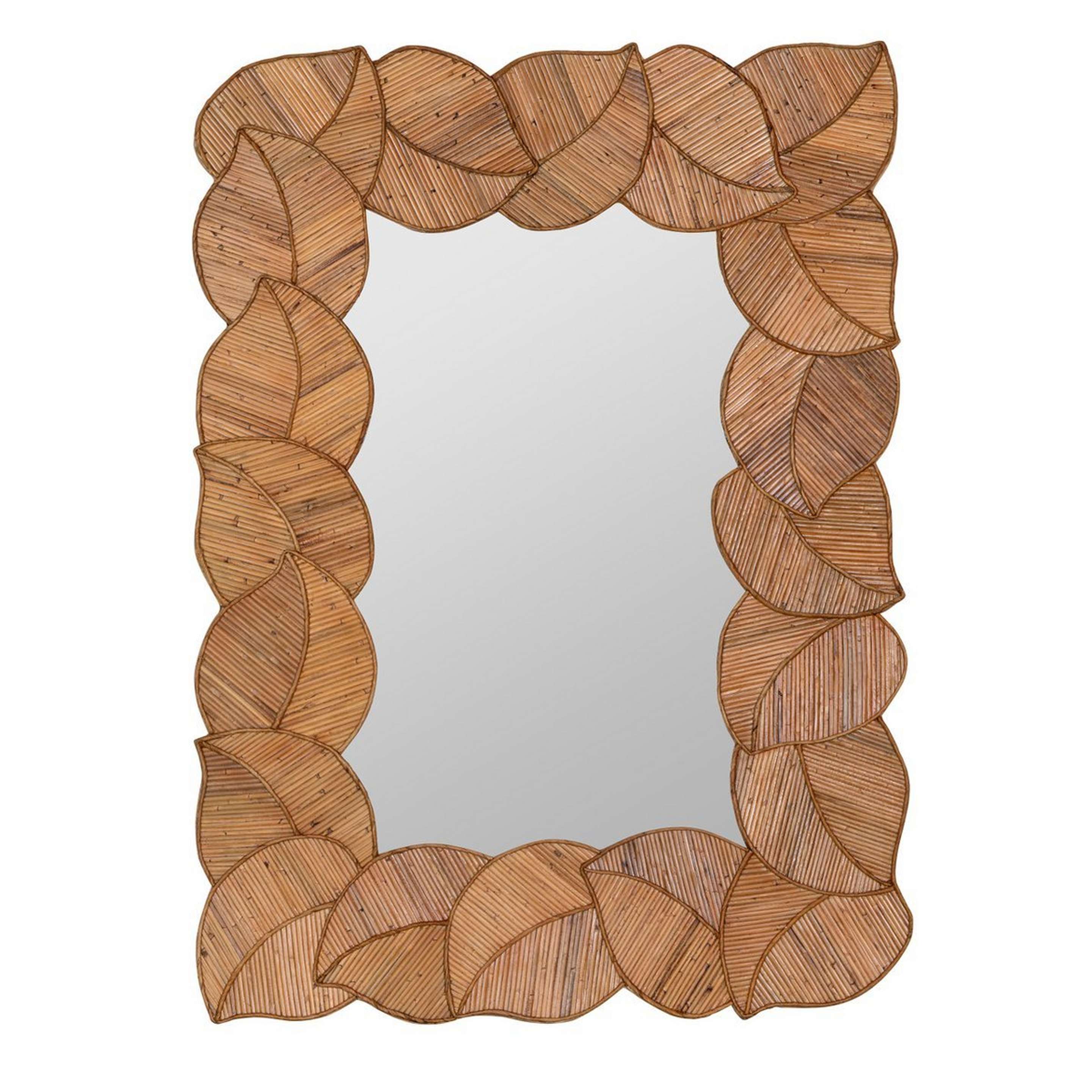 A Palma Mirror with Rattan color