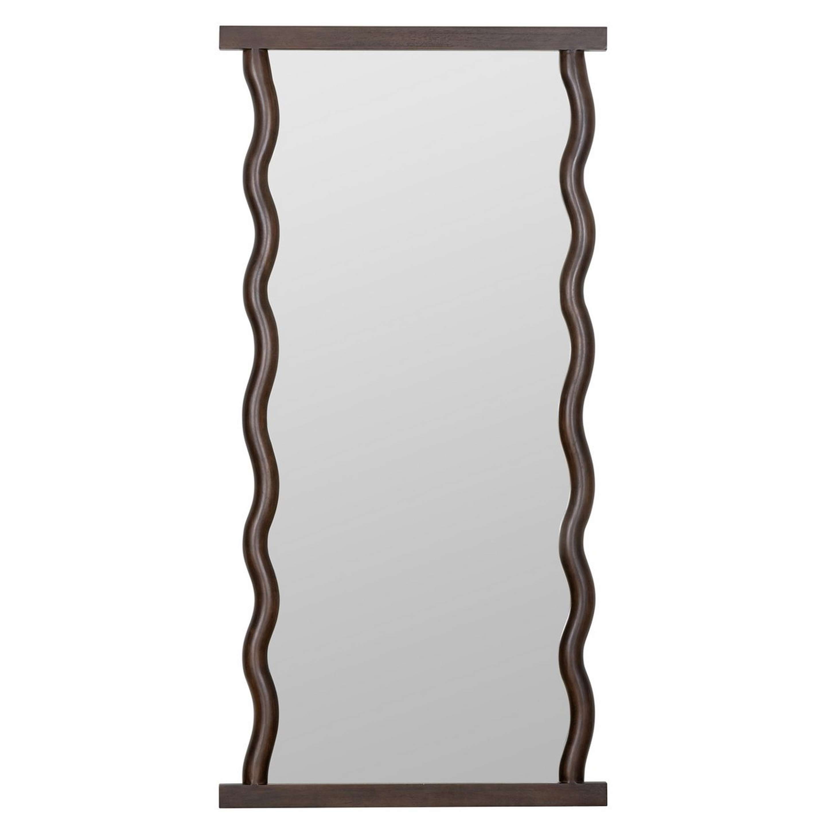 A Elio Floor Mirror with Dark Wood color