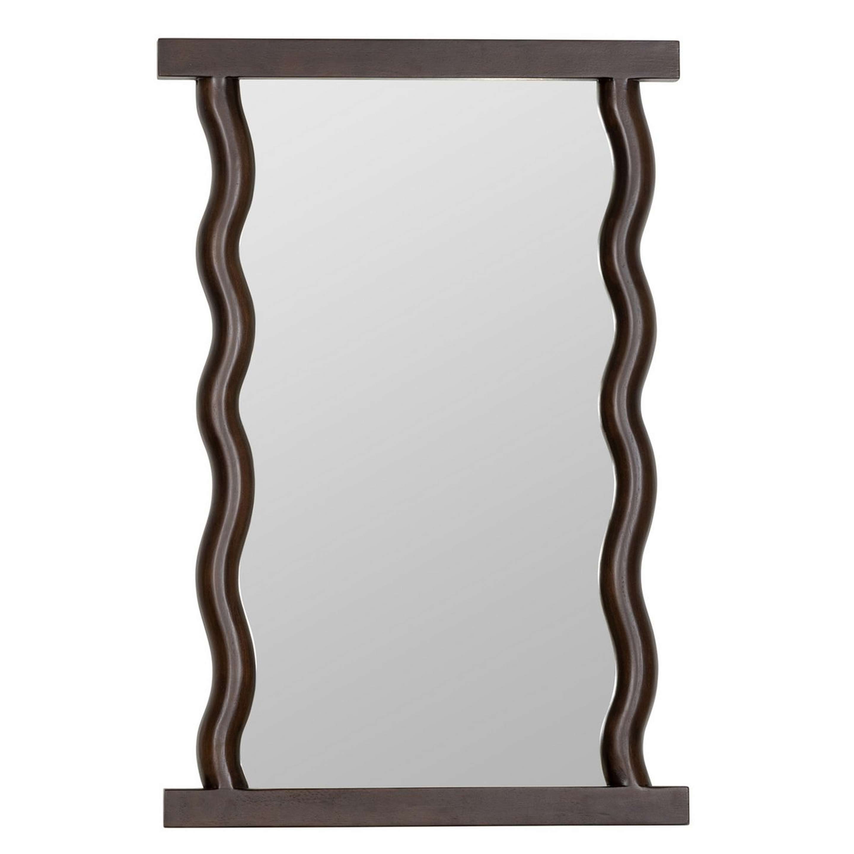 A Elio Mirror with Dark Wood color