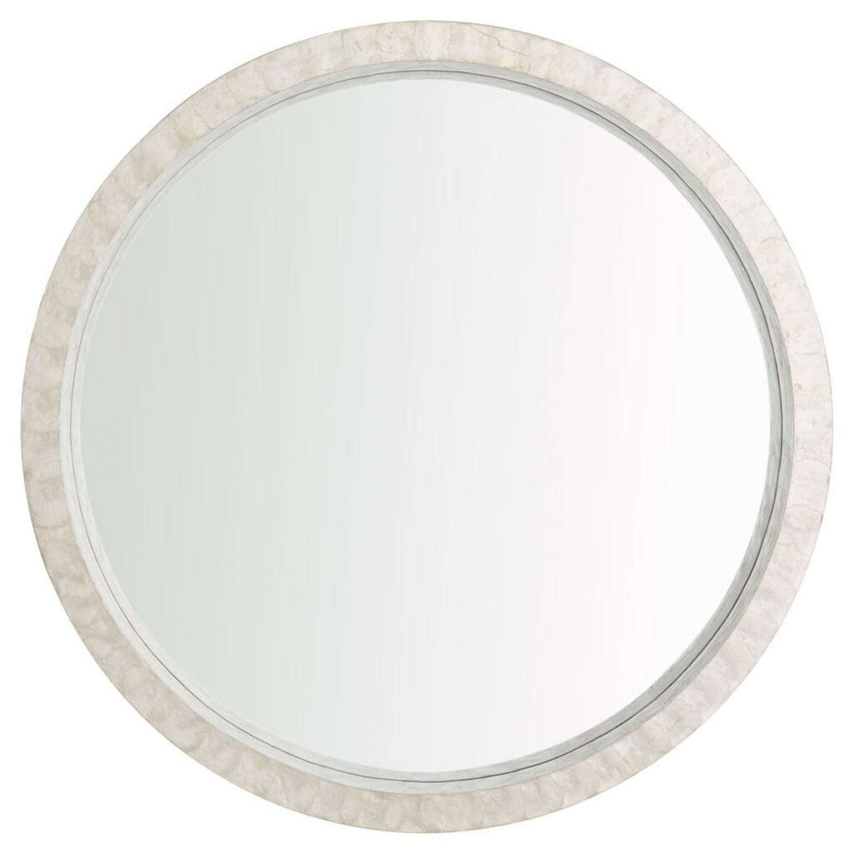 A Larissa Round Mirror - Large with White Capiz Shell color
