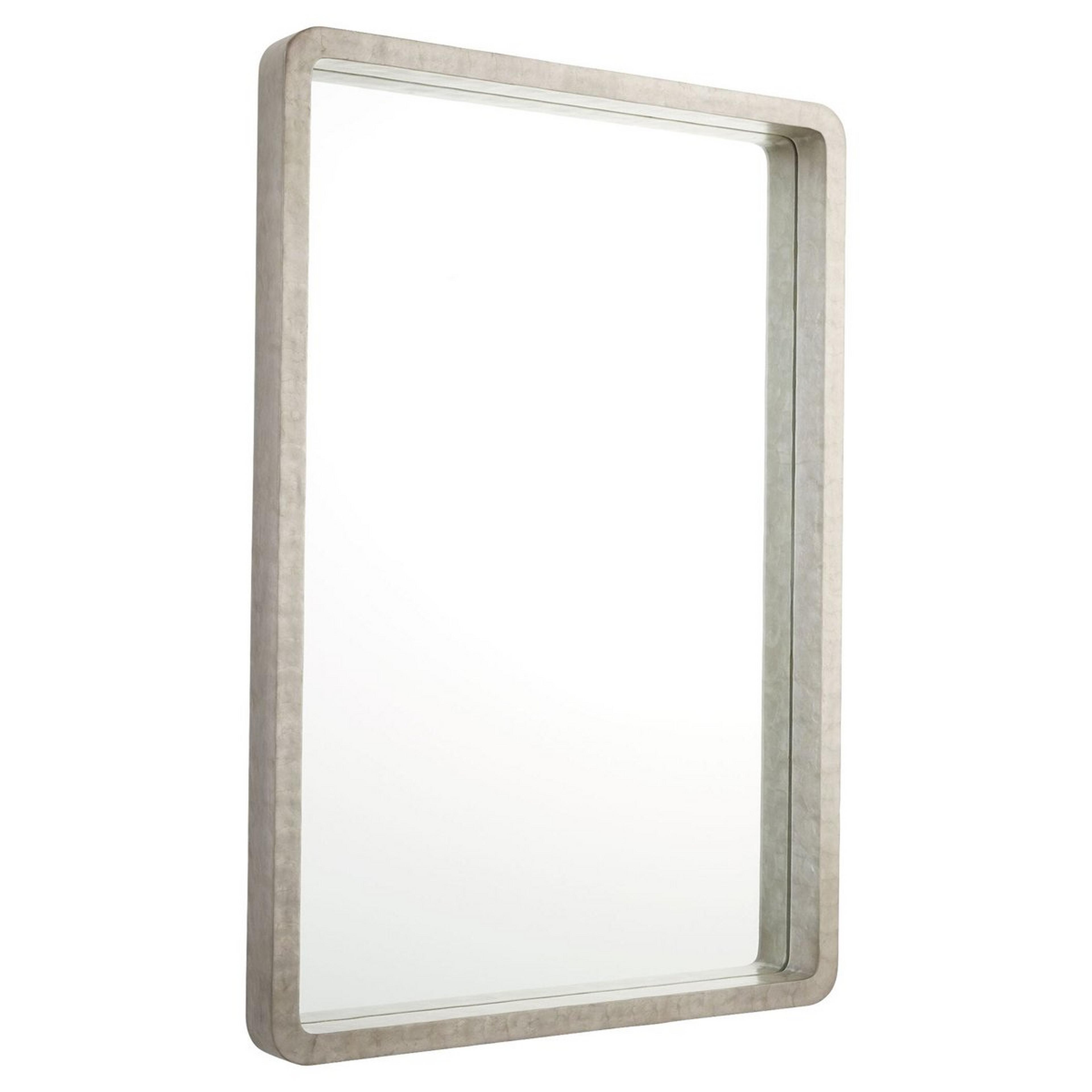 A Larissa Rectangular Mirror - Large with Taupe Capiz Shell color