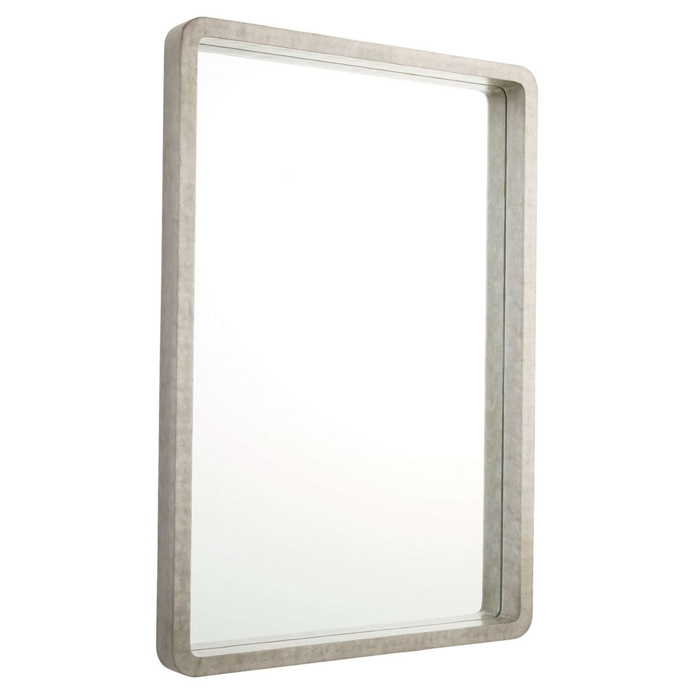 A Larissa Rectangular Mirror - Large with Taupe Capiz Shell color