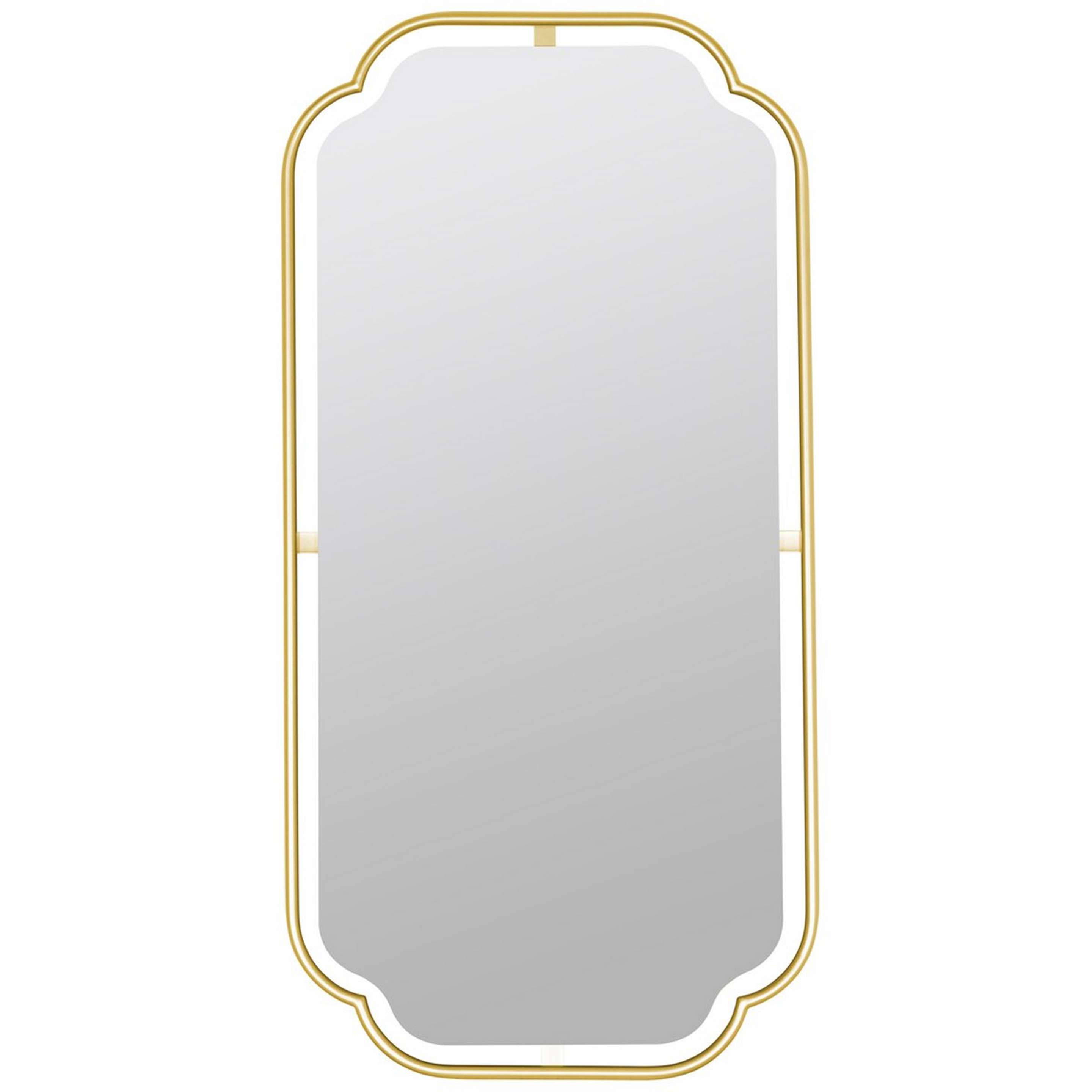A Gilded Finery Tall Mirror with Gold color