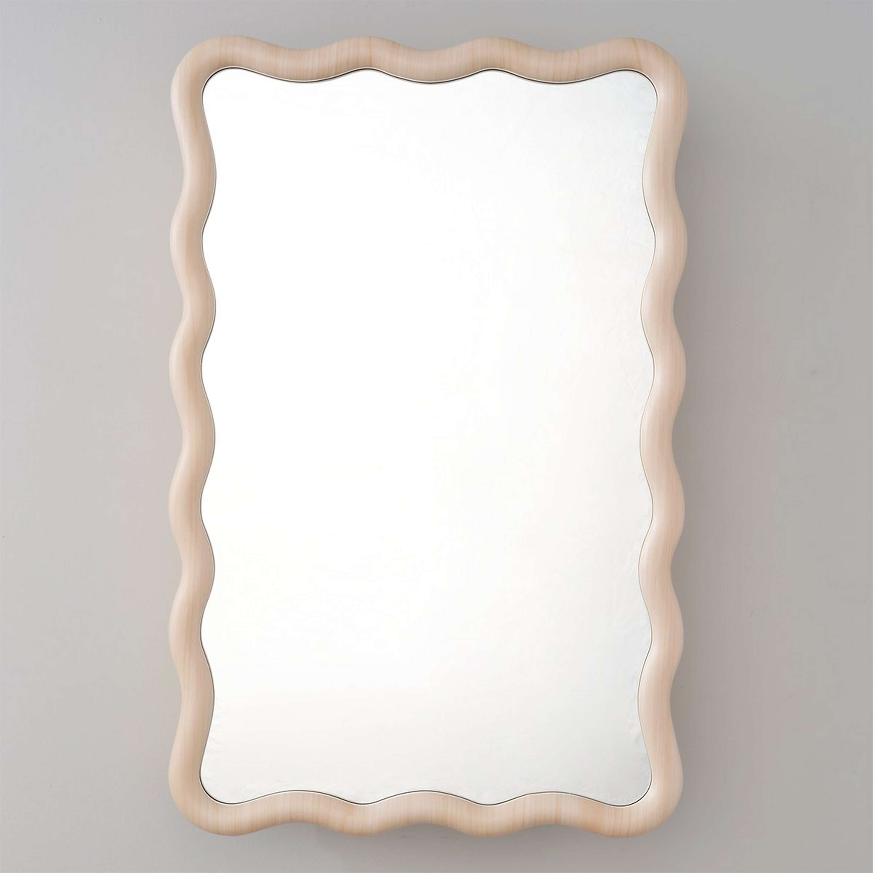 A Zawi Medicine Cabinet Mirror with Natural Oak color