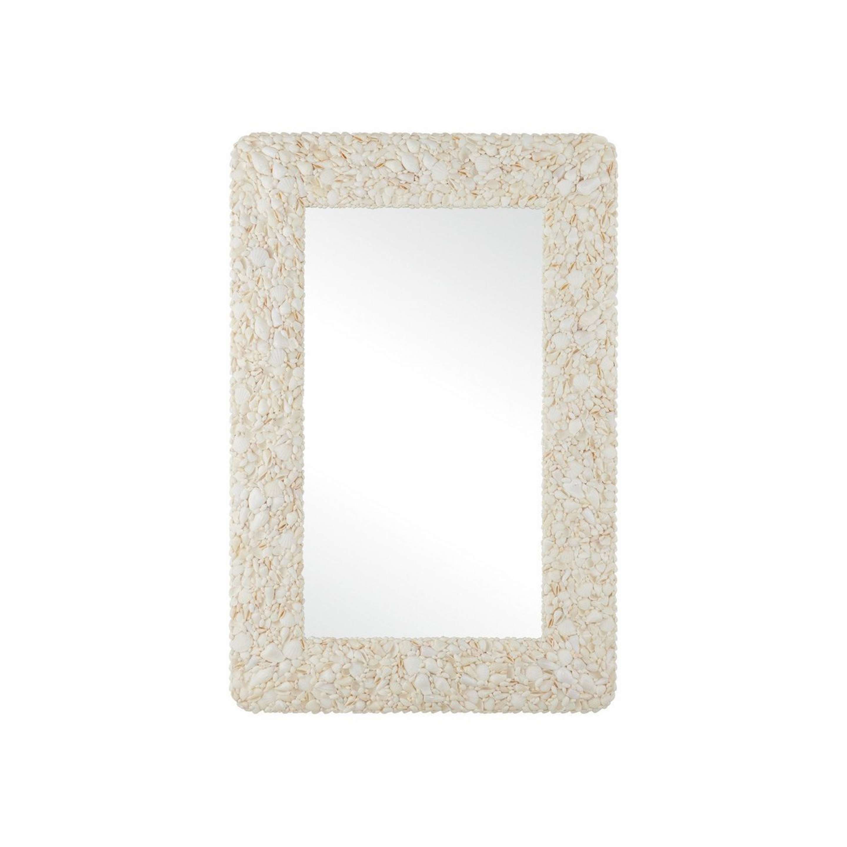 A Zyanna Mirror with Natural White Shell color