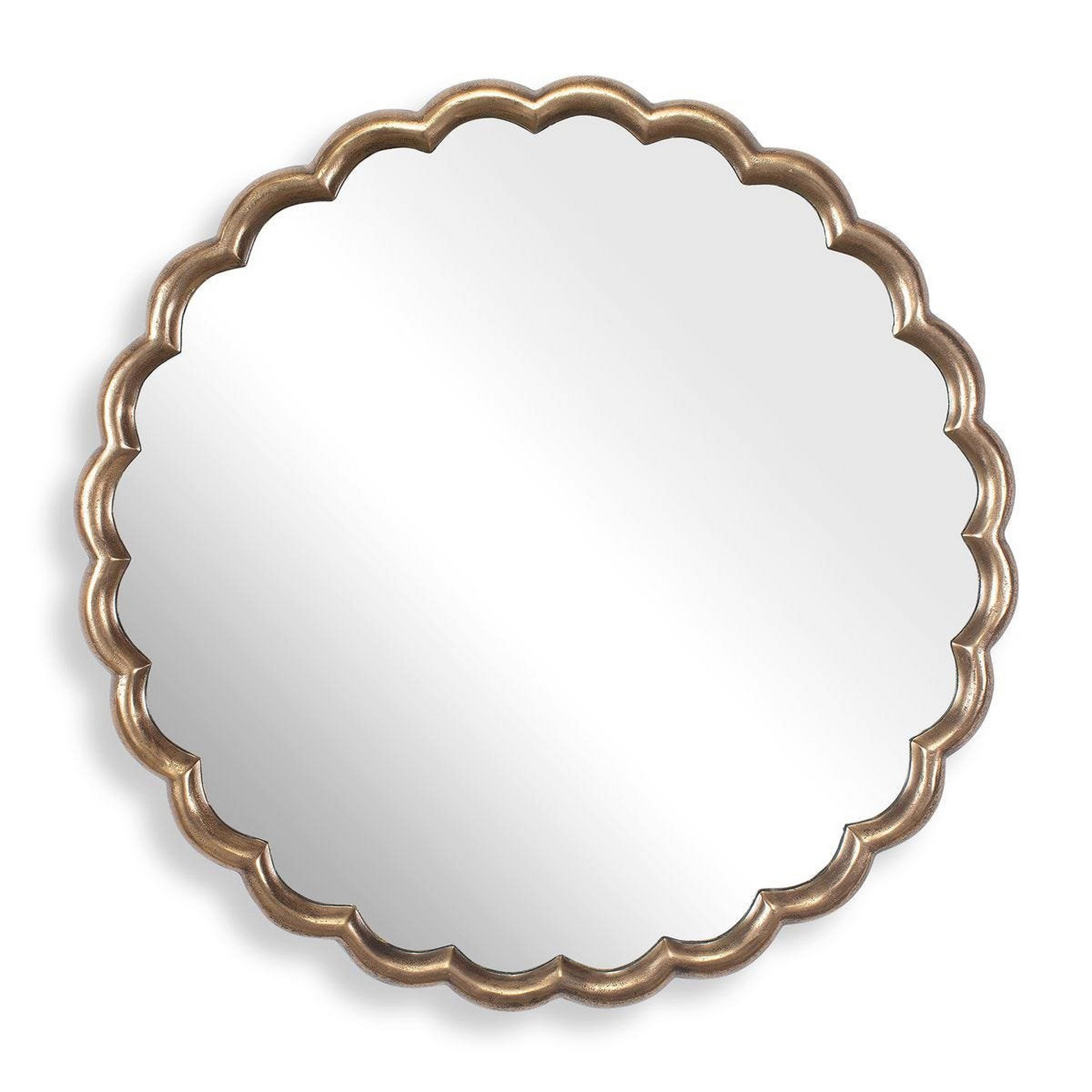 A Shemika Mirror with Antique Brass color