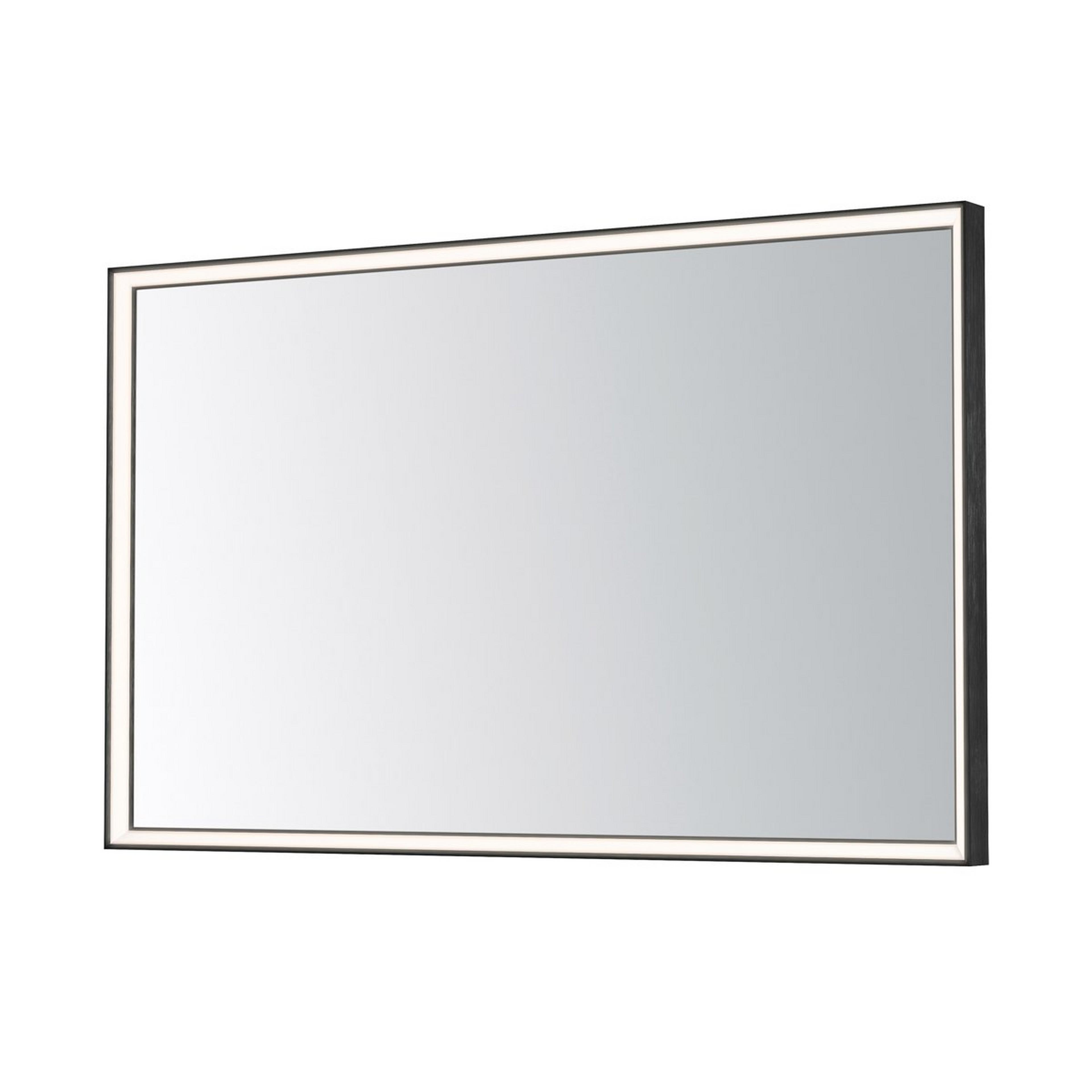 A Ganymede LED Vanity Mirror - 30x48 with Brushed Black color
