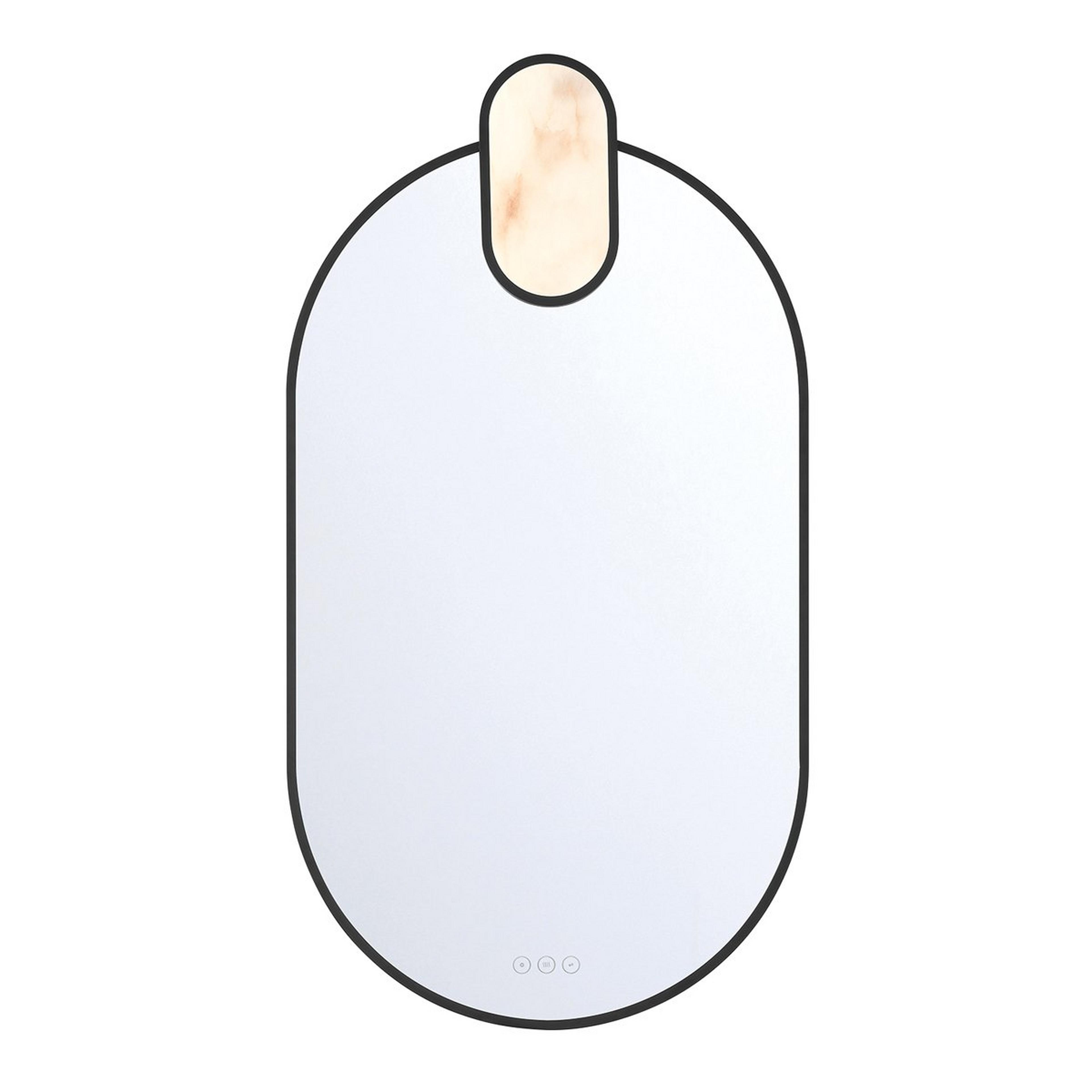 A Terpsichore LED Mirror - 21x39 with Black / Alabaster color