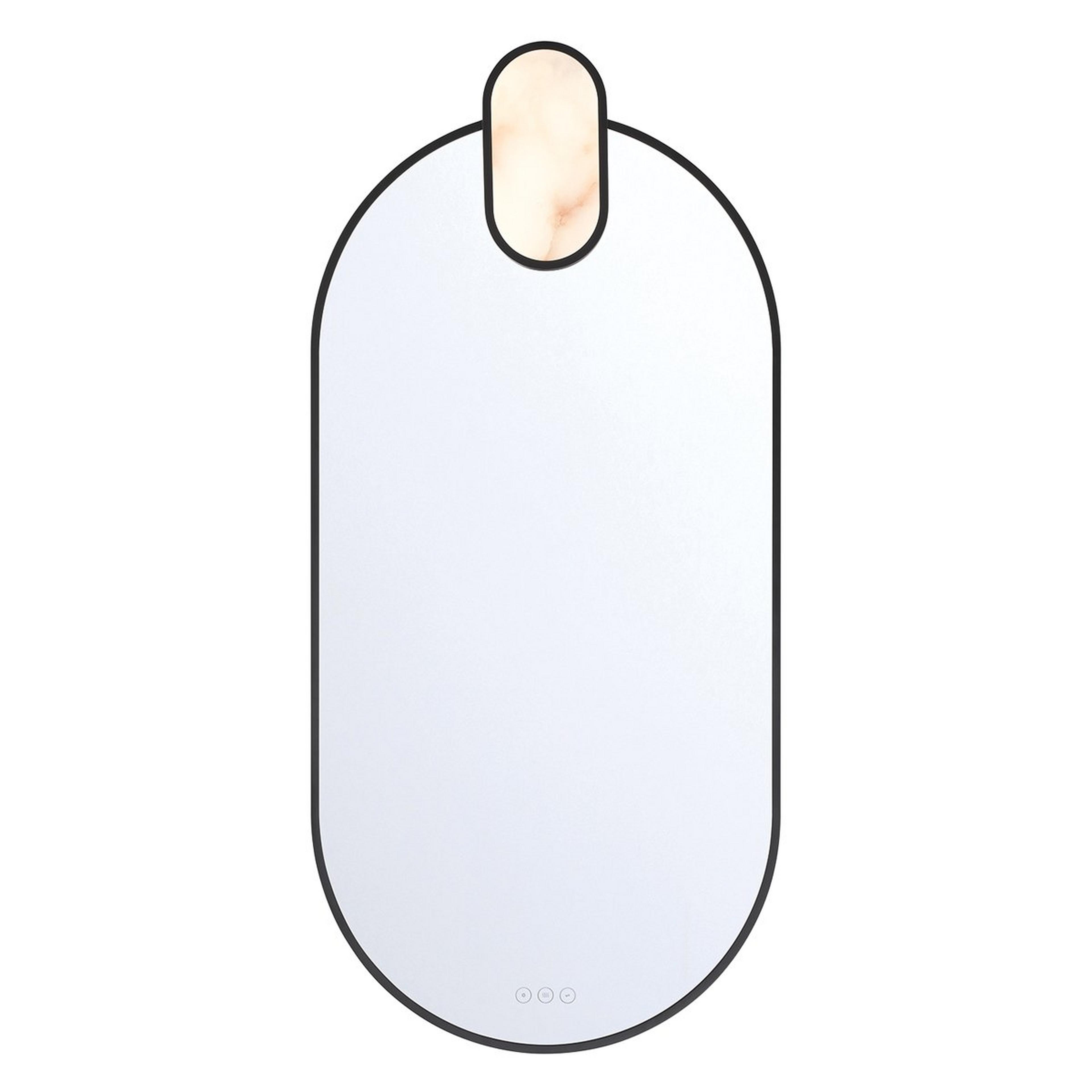 A Terpsichore LED Mirror - 21x45 with Black / Alabaster color