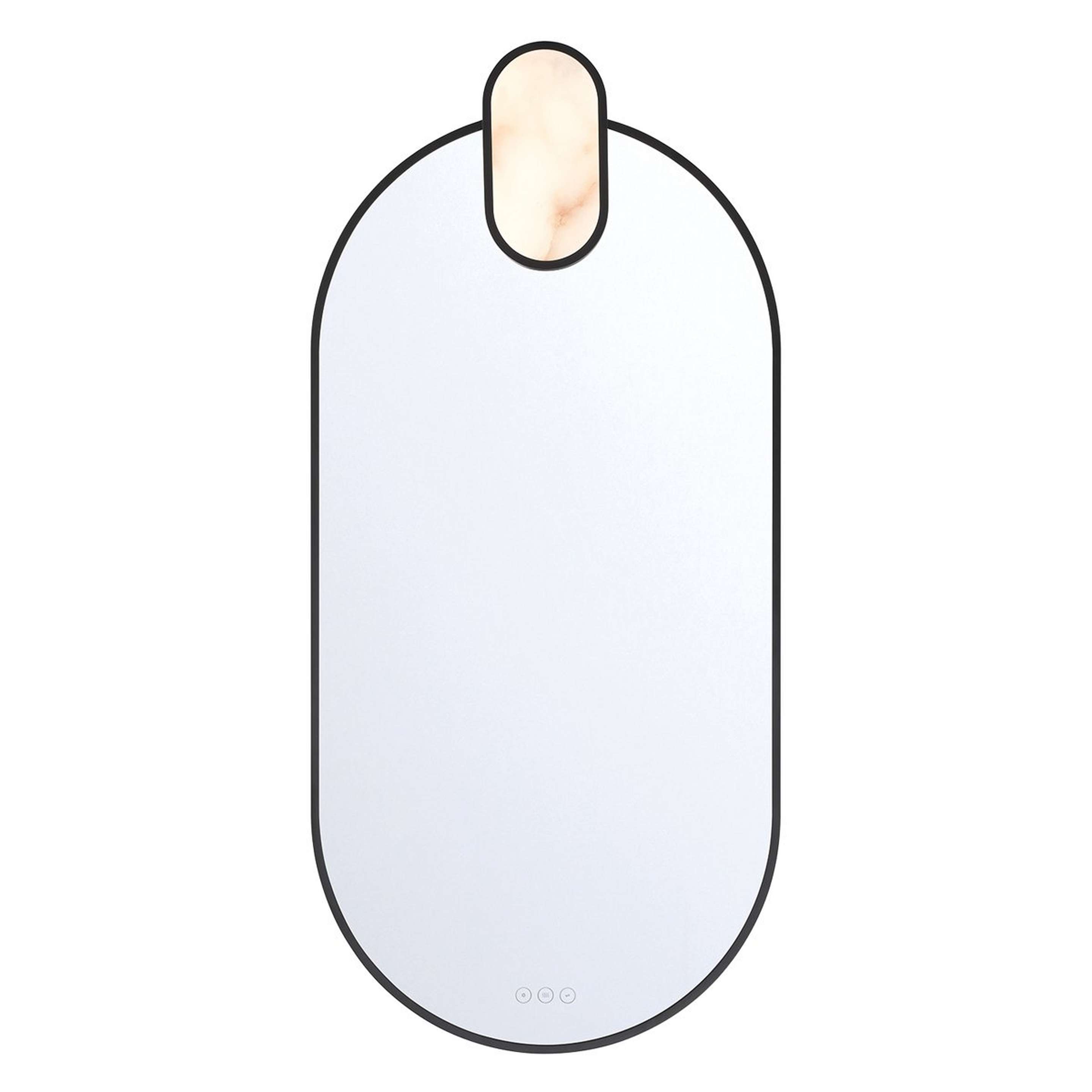 A Terpsichore LED Mirror - 21x45 with Black / Alabaster color
