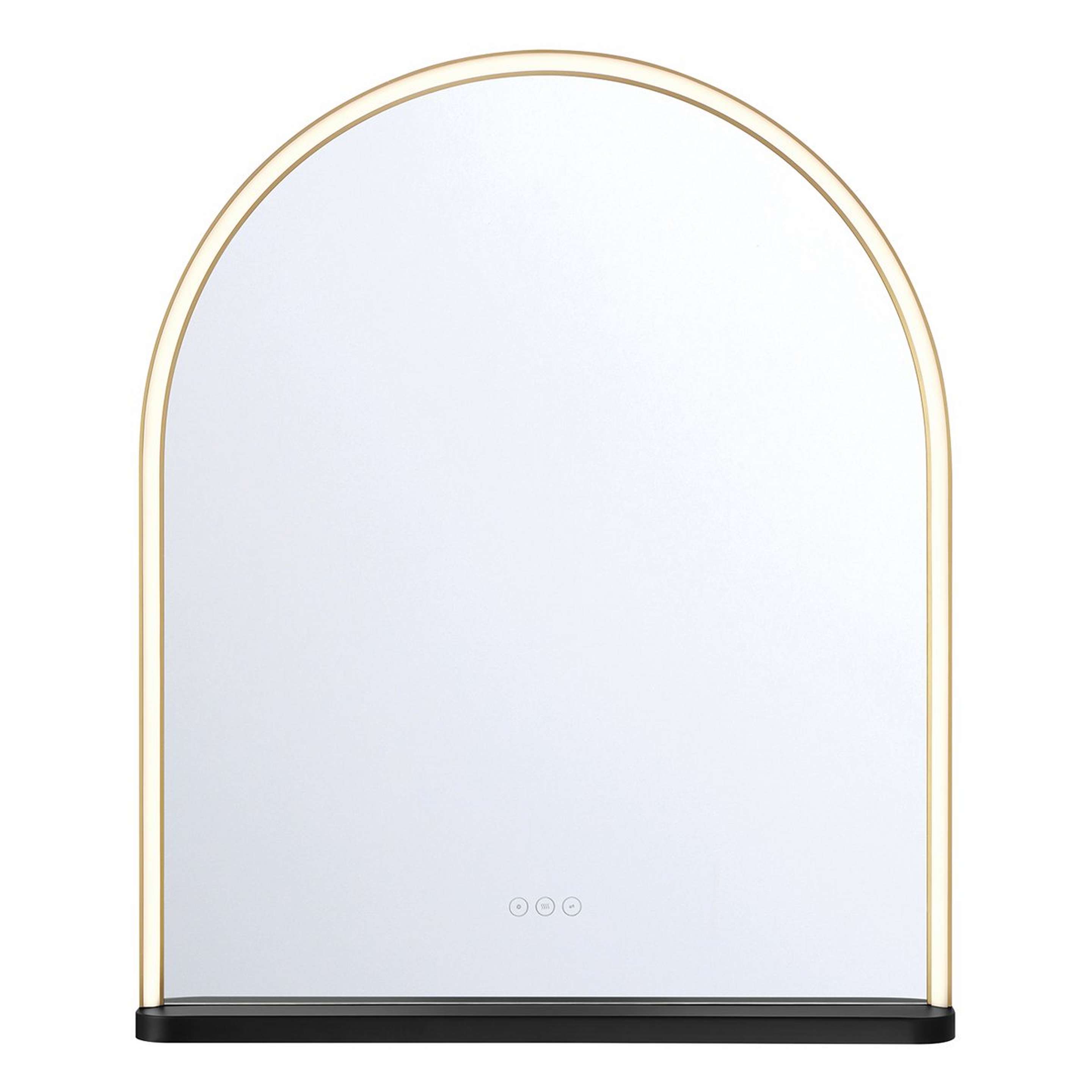 A Melete LED Mirror - 30x36 with Gold / Black color