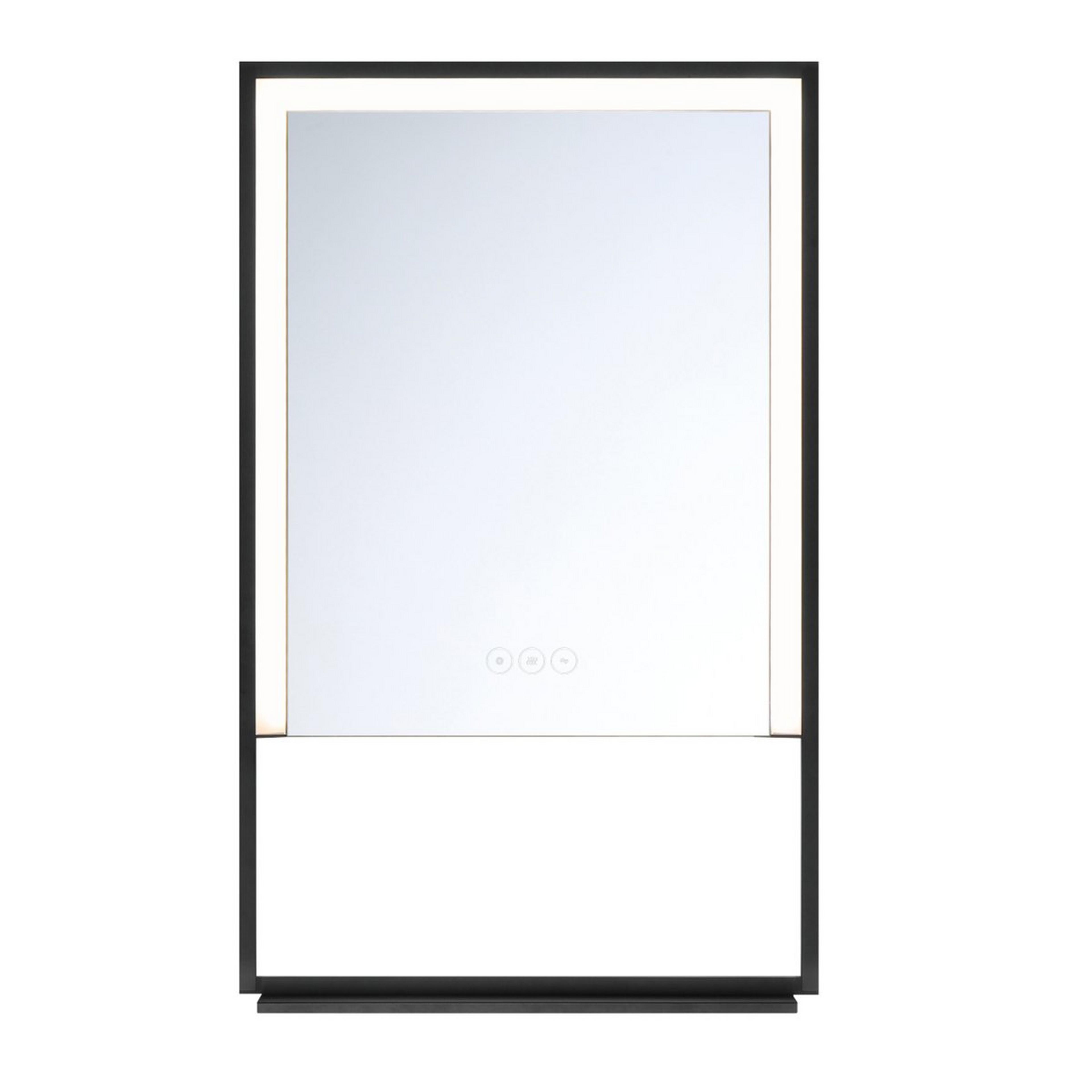 A Euterpe LED Mirror - 24x32 with Matte Black color