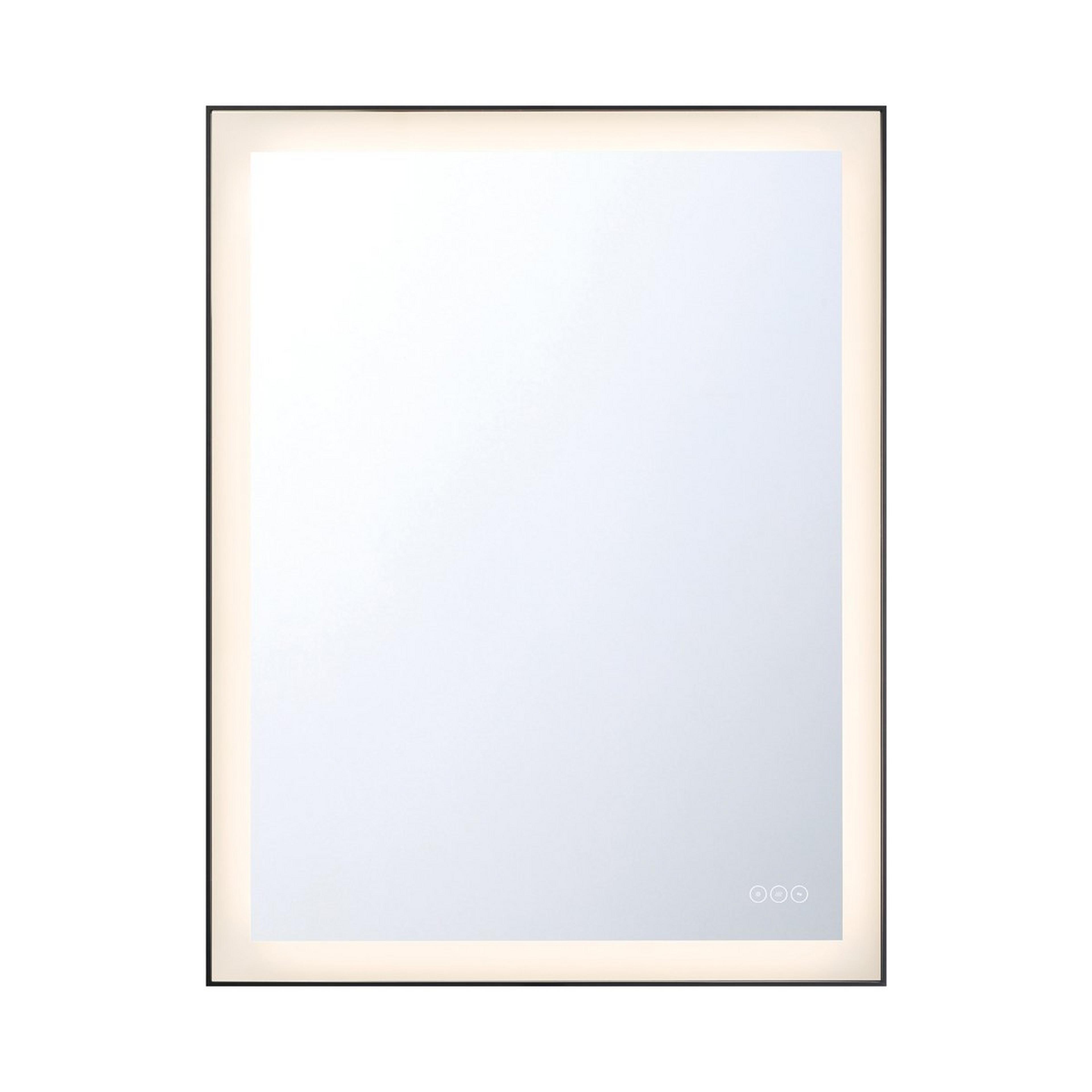 A Eurydice LED Mirror - 28x36 with Black color