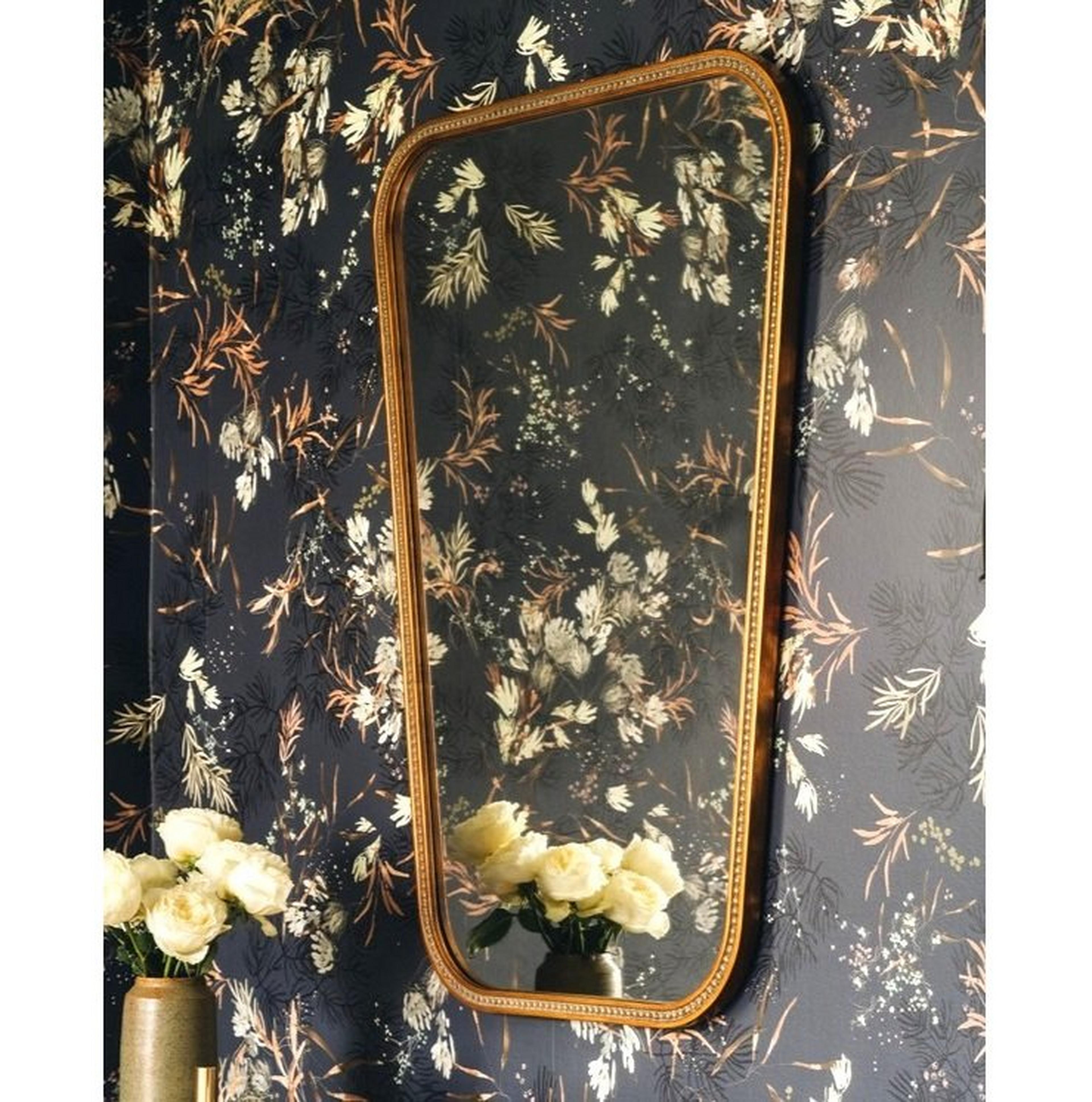 A Ebers Mirror with Antique Gold color