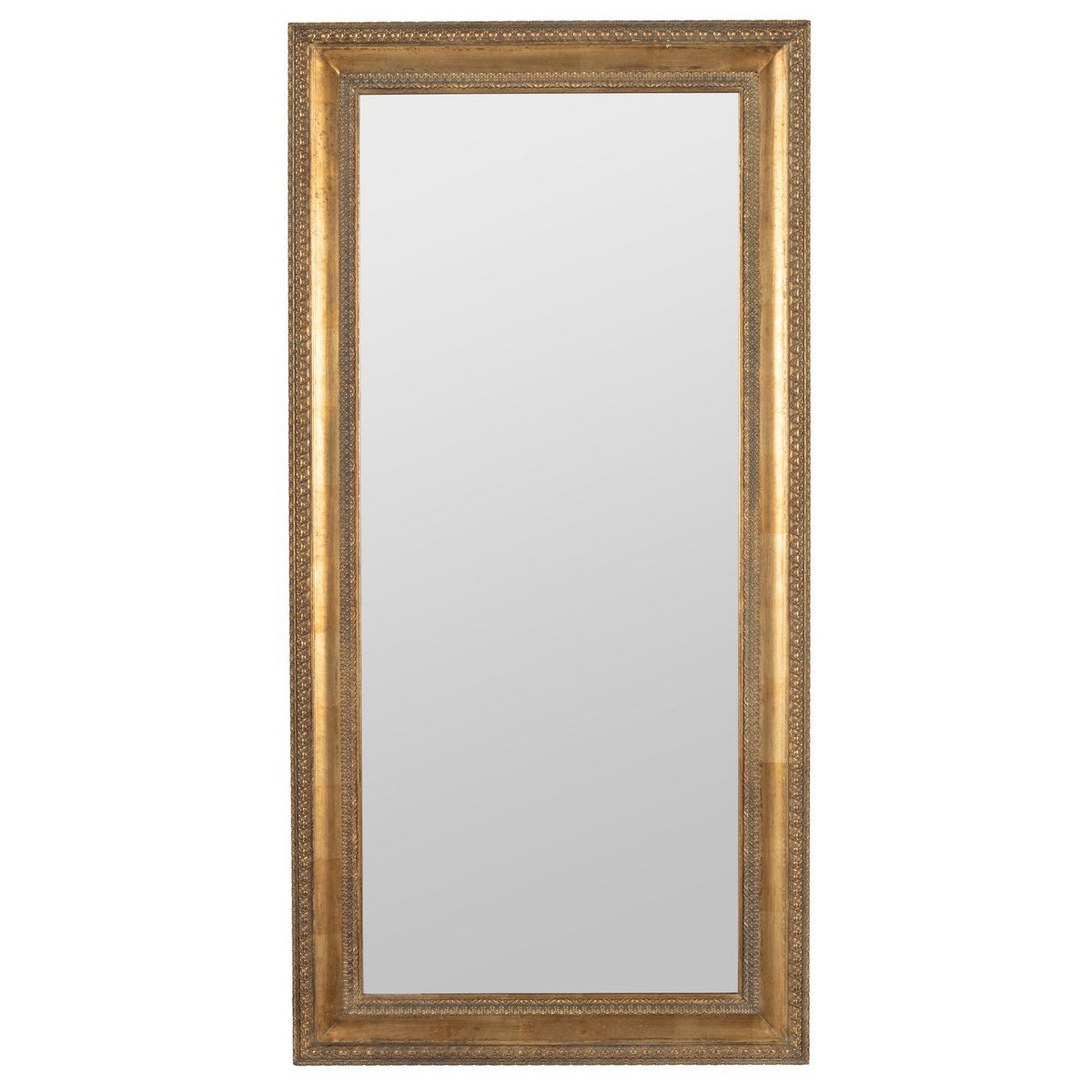 A Gayton Floor Mirror with Antique Gold color
