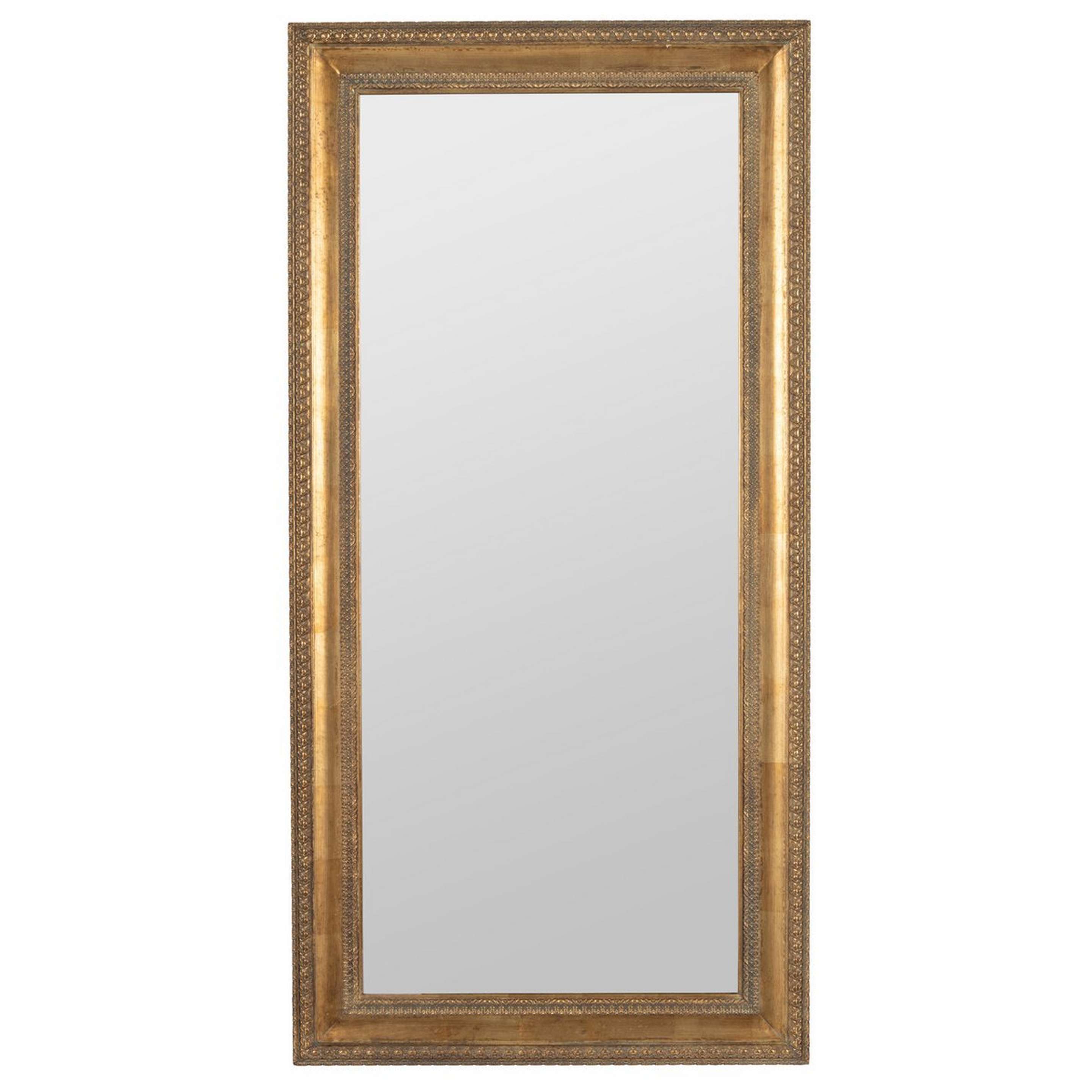 A Gayton Floor Mirror with Antique Gold color