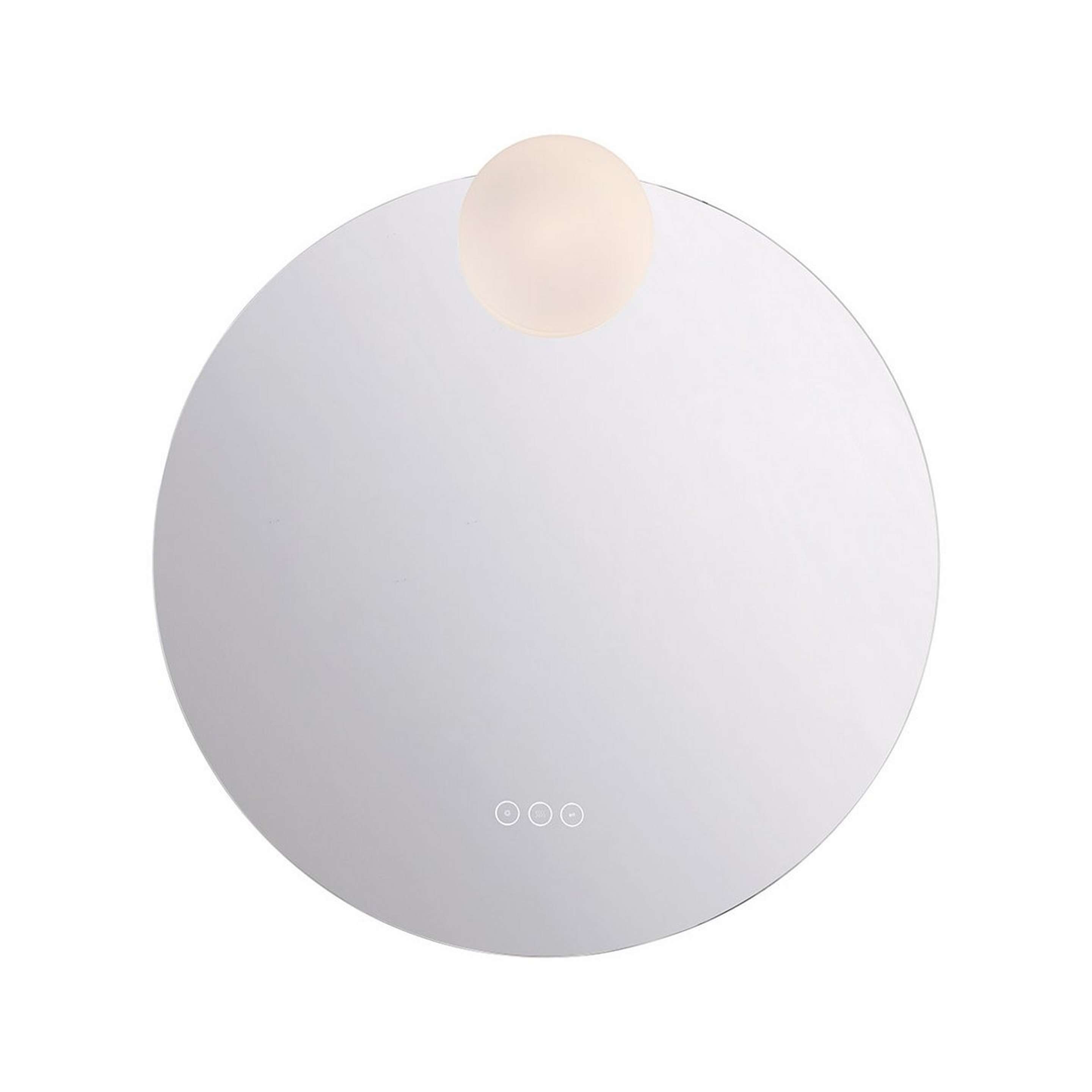 A Nouvart LED Mirror - 24" Round with Opal Glass color