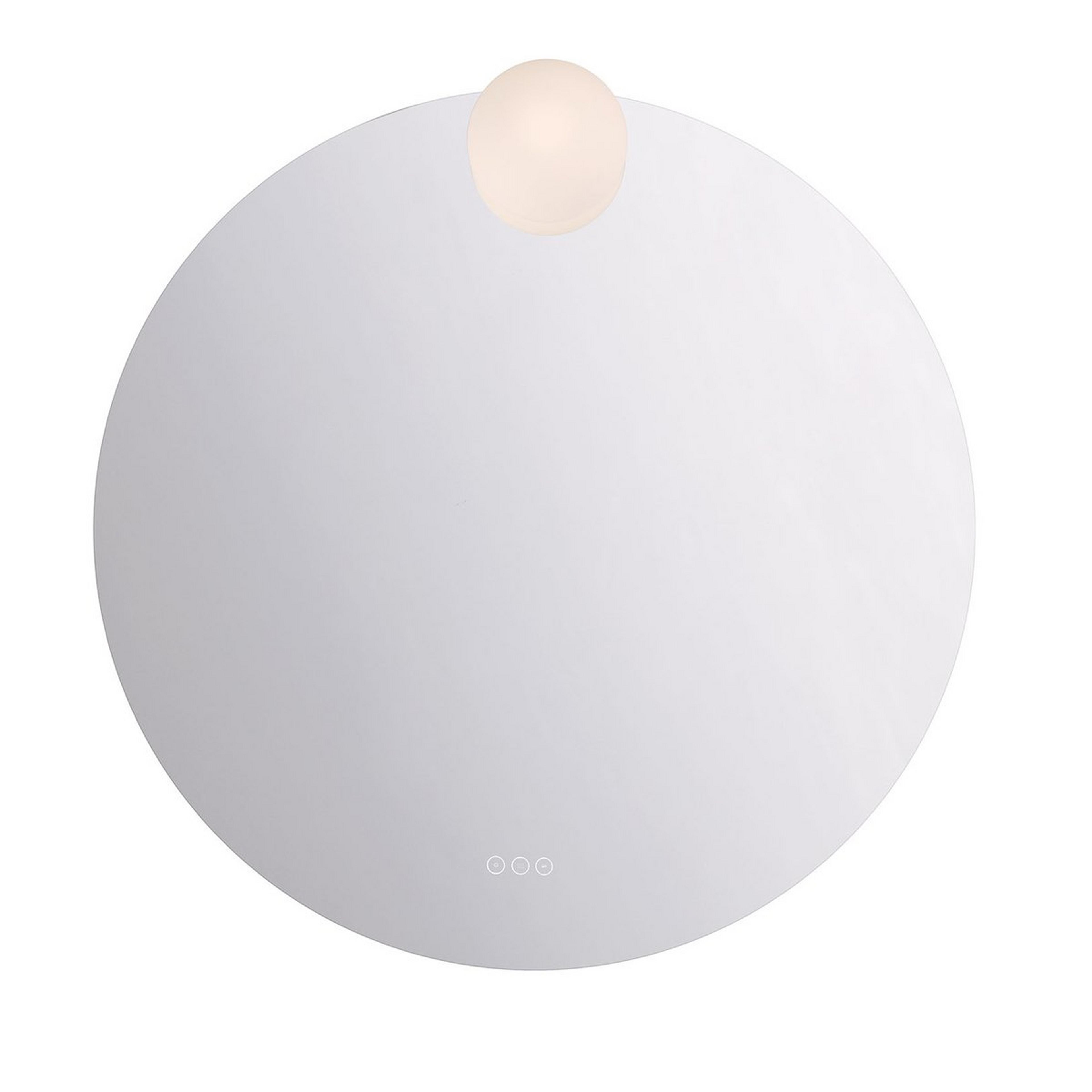 A Nouvart LED Mirror - 37" Round with Opal Glass color