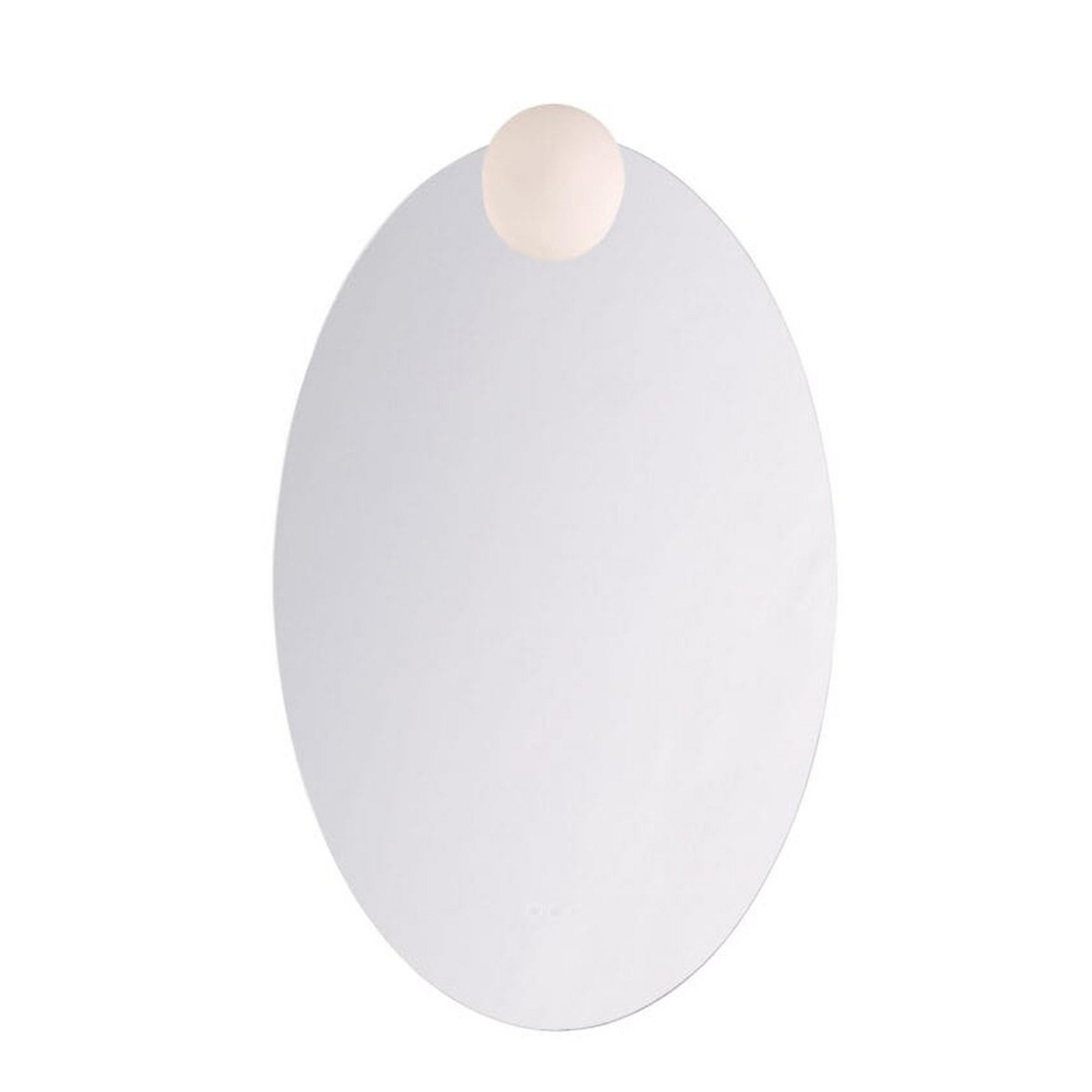 A Nouvart LED Mirror - Oval with Opal Glass color