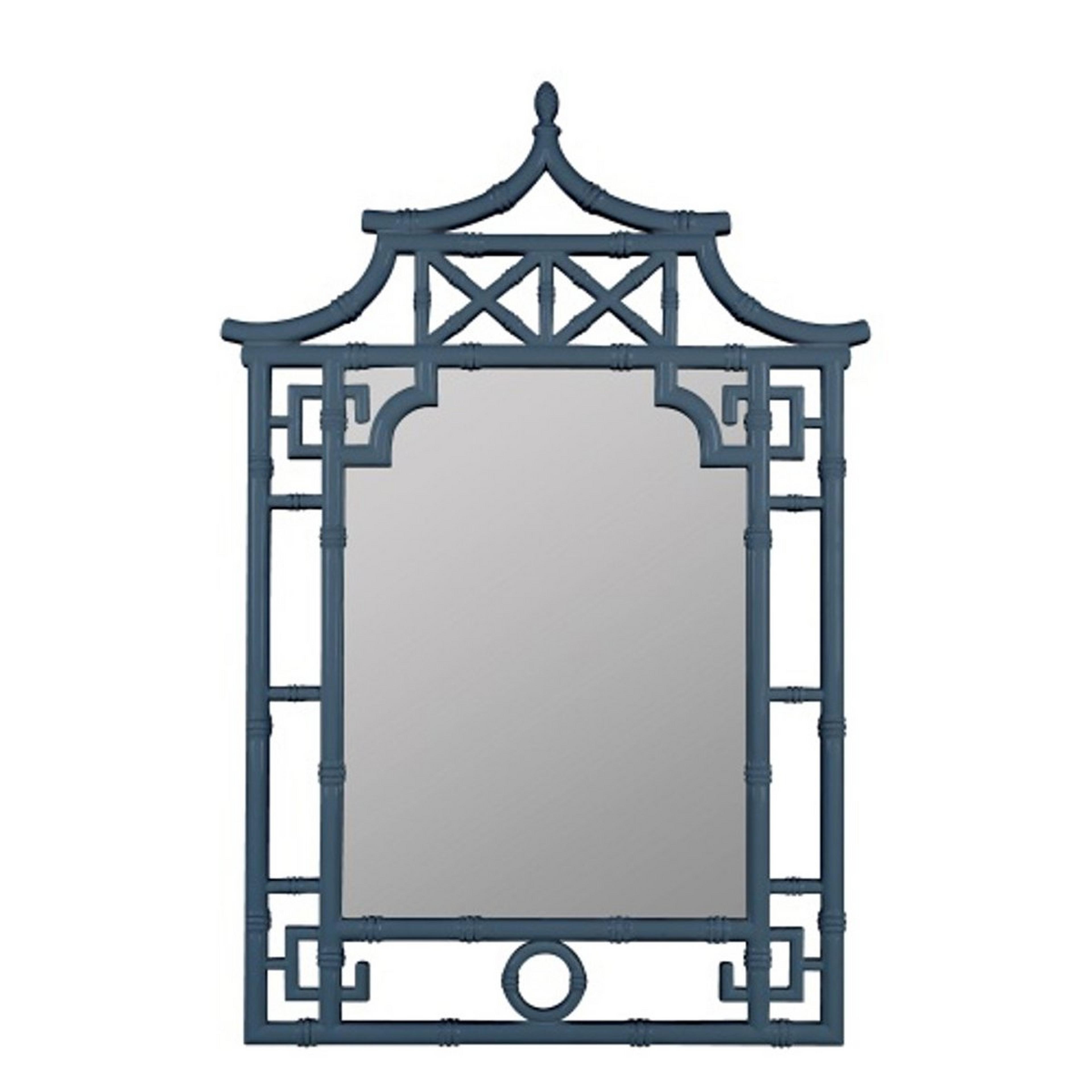 A Dawnwood Mirror with Denim Blue color