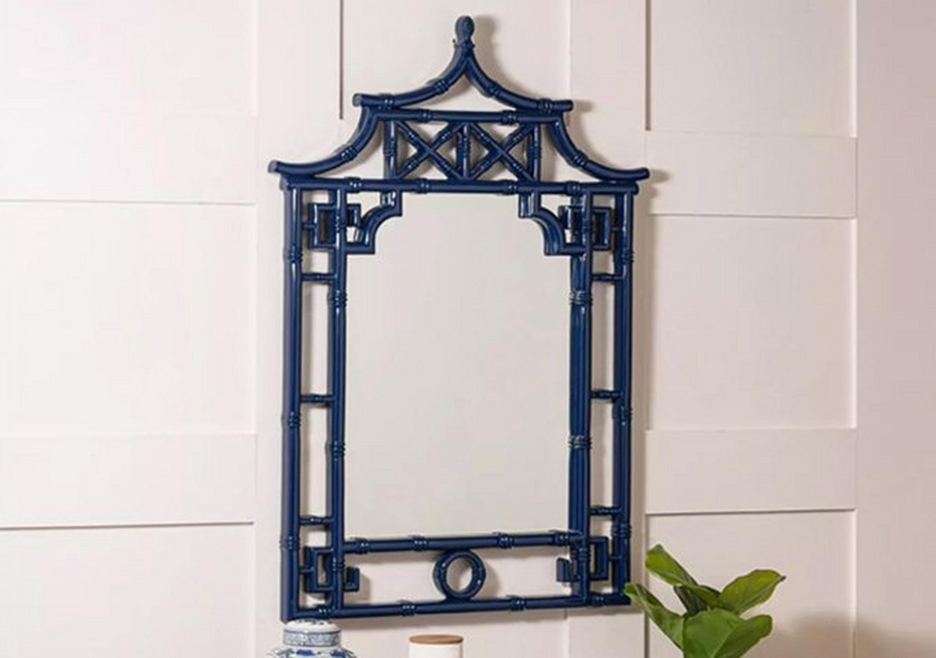 Navy Blue Dawnwood Mirror
