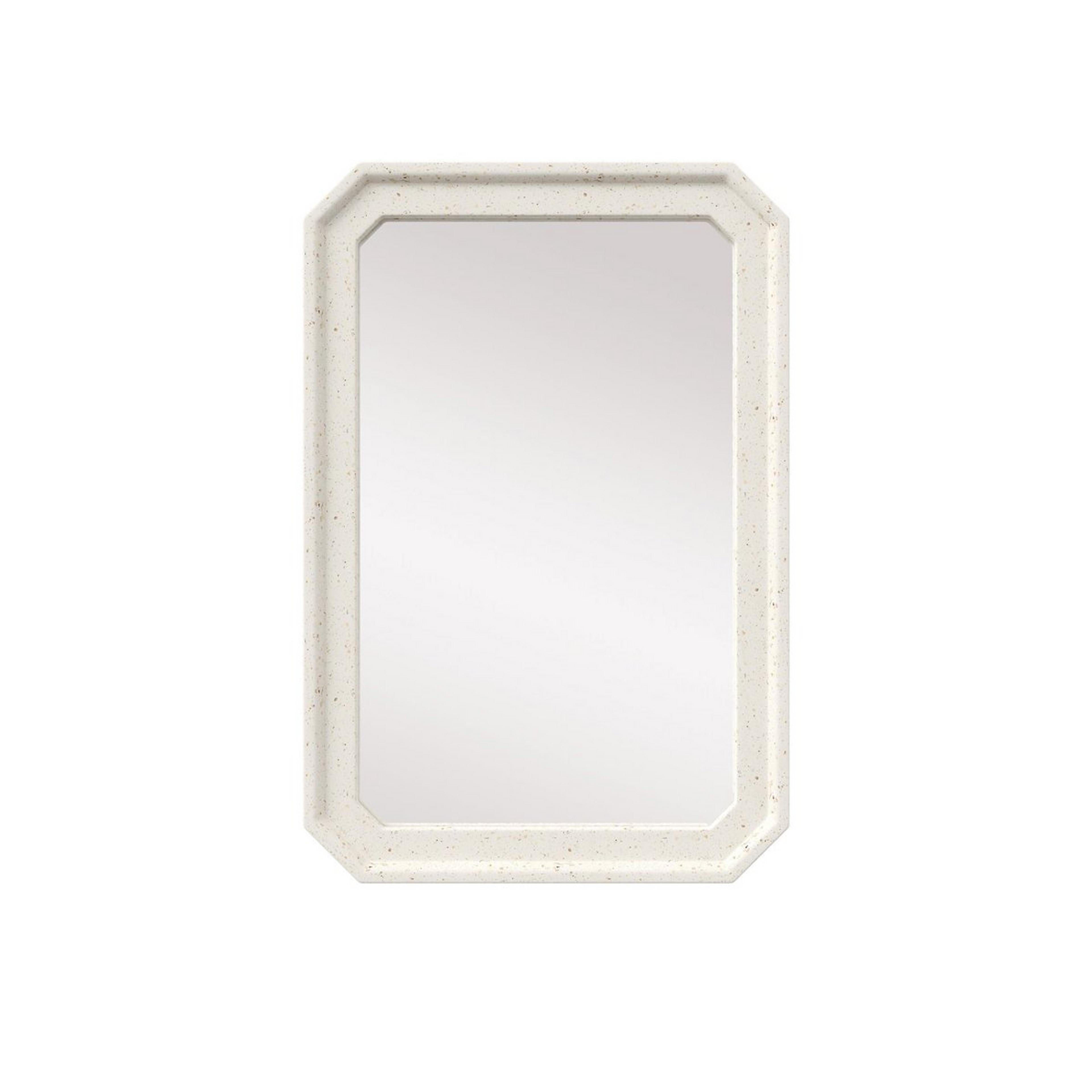 A Redonda Mirror with Ivory Terrazzo color
