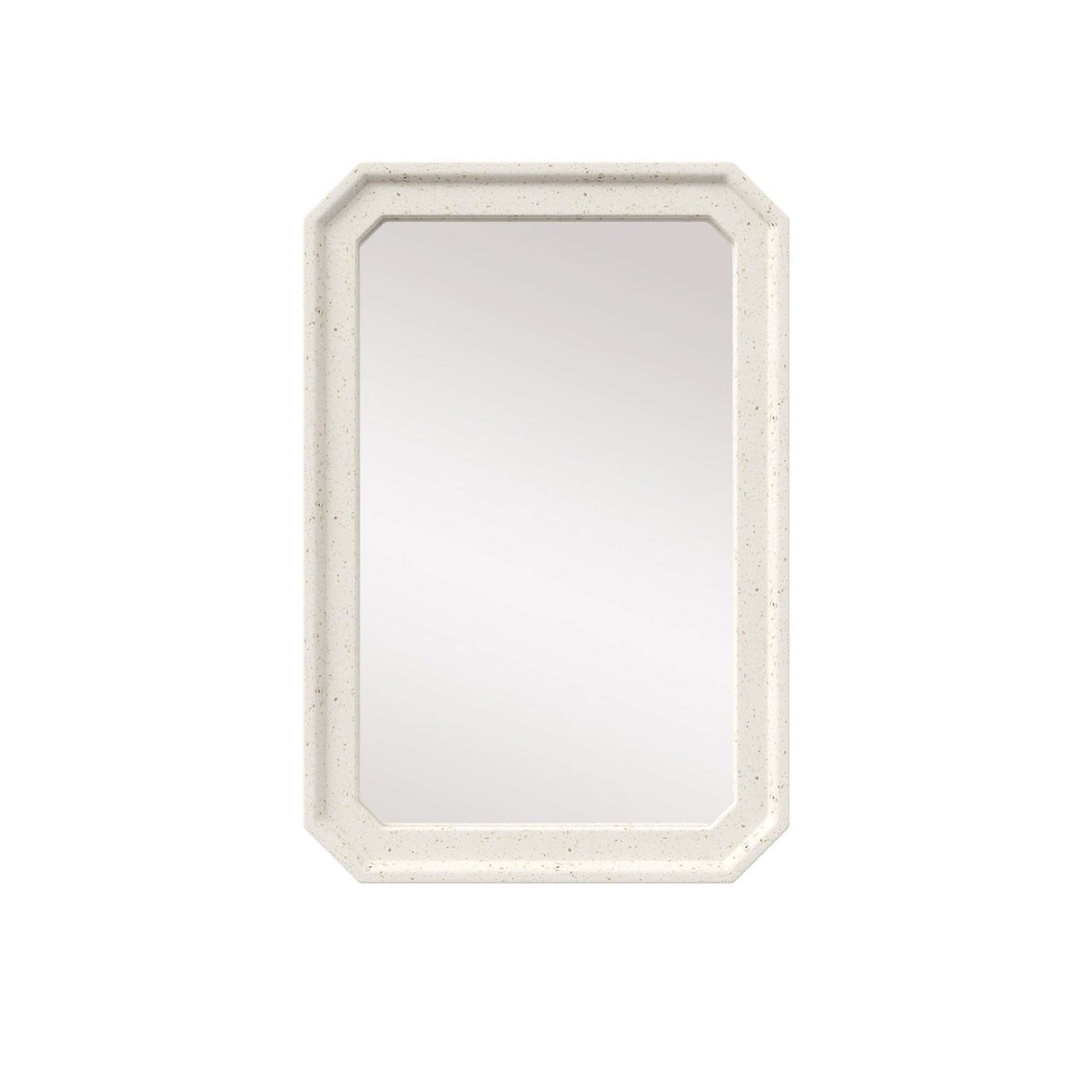 A Redonda Mirror with Ivory Terrazzo color