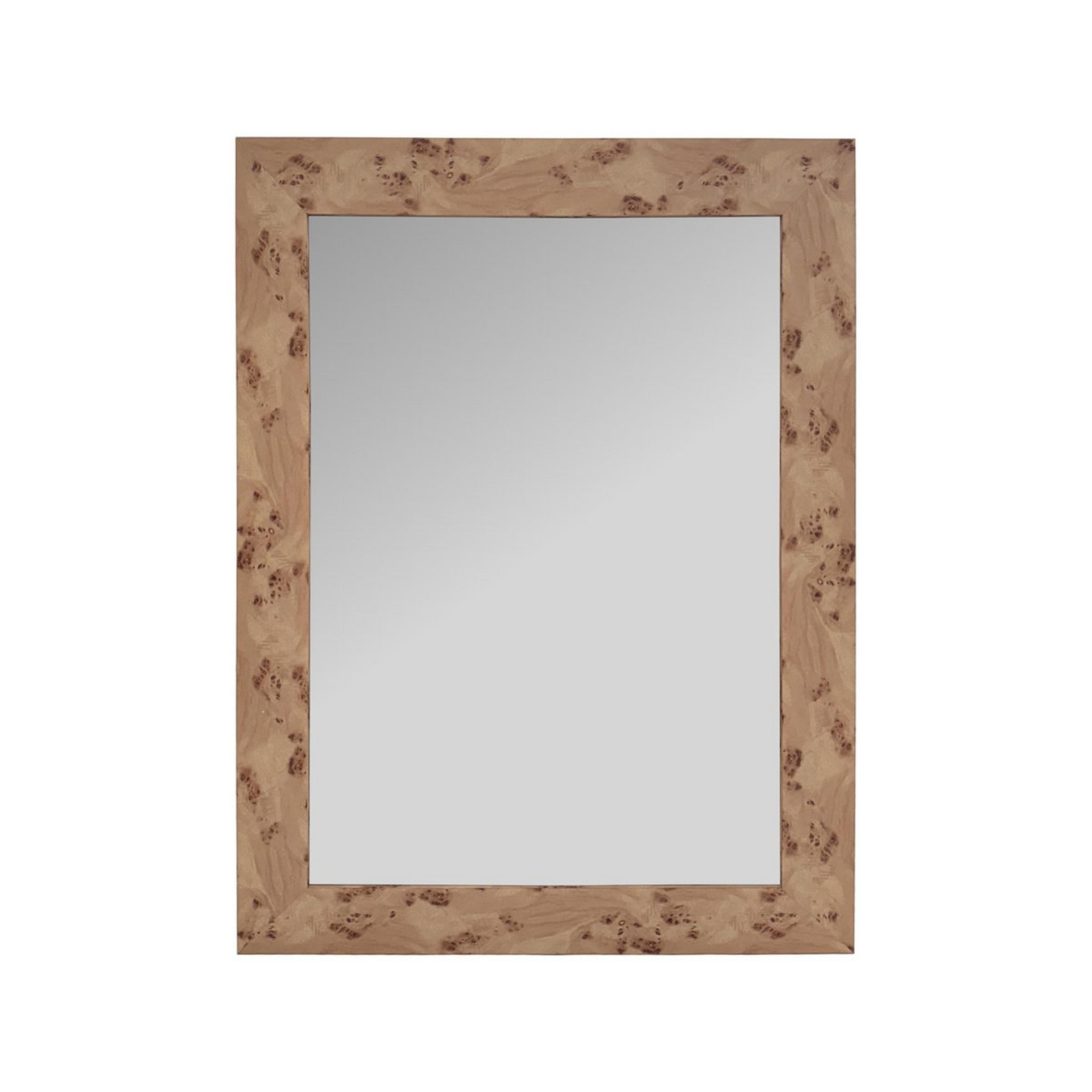 A 30x40 Harland Mirror with Burled Wood color