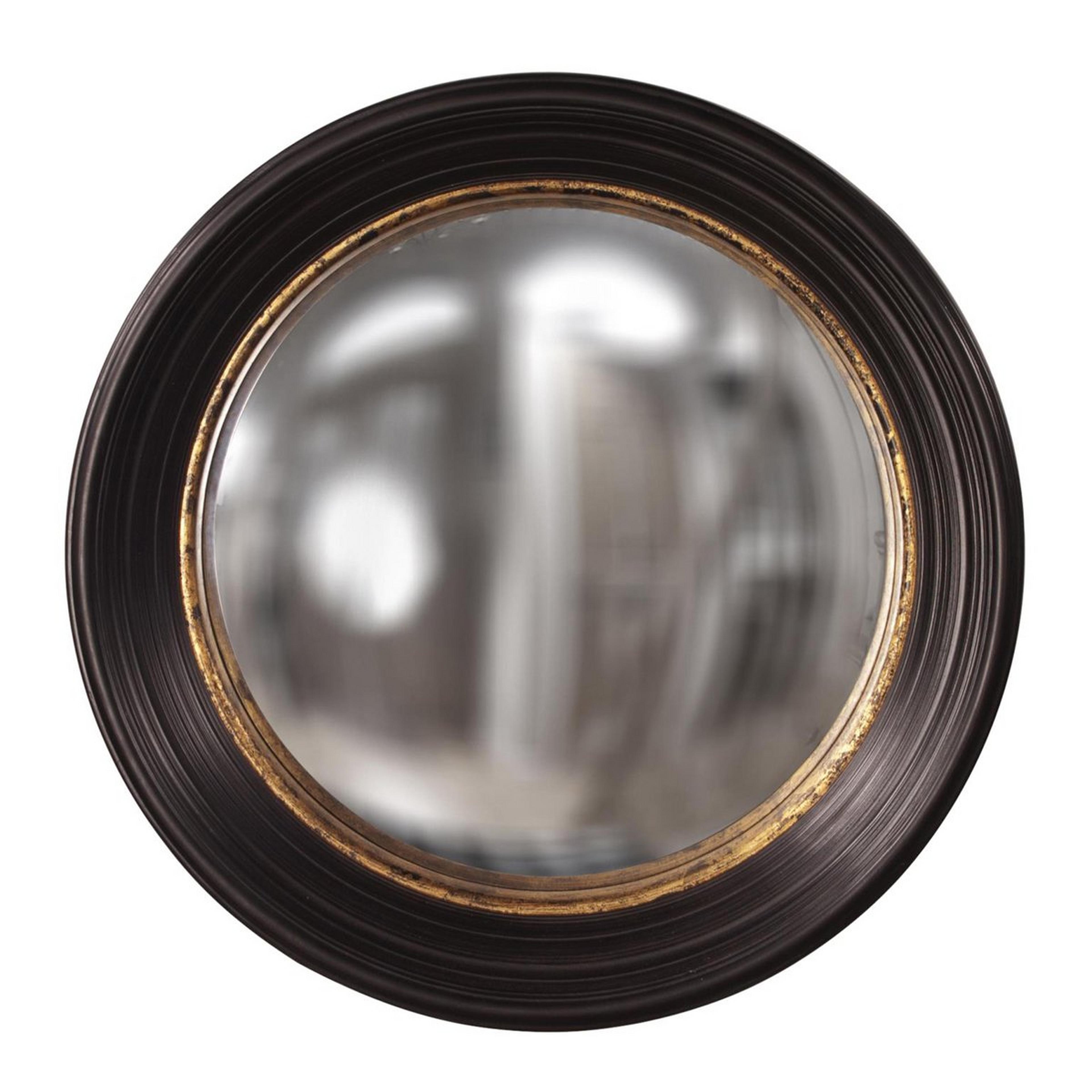 A Kilmartin Mirror with Matte Black / Gold Leaf color