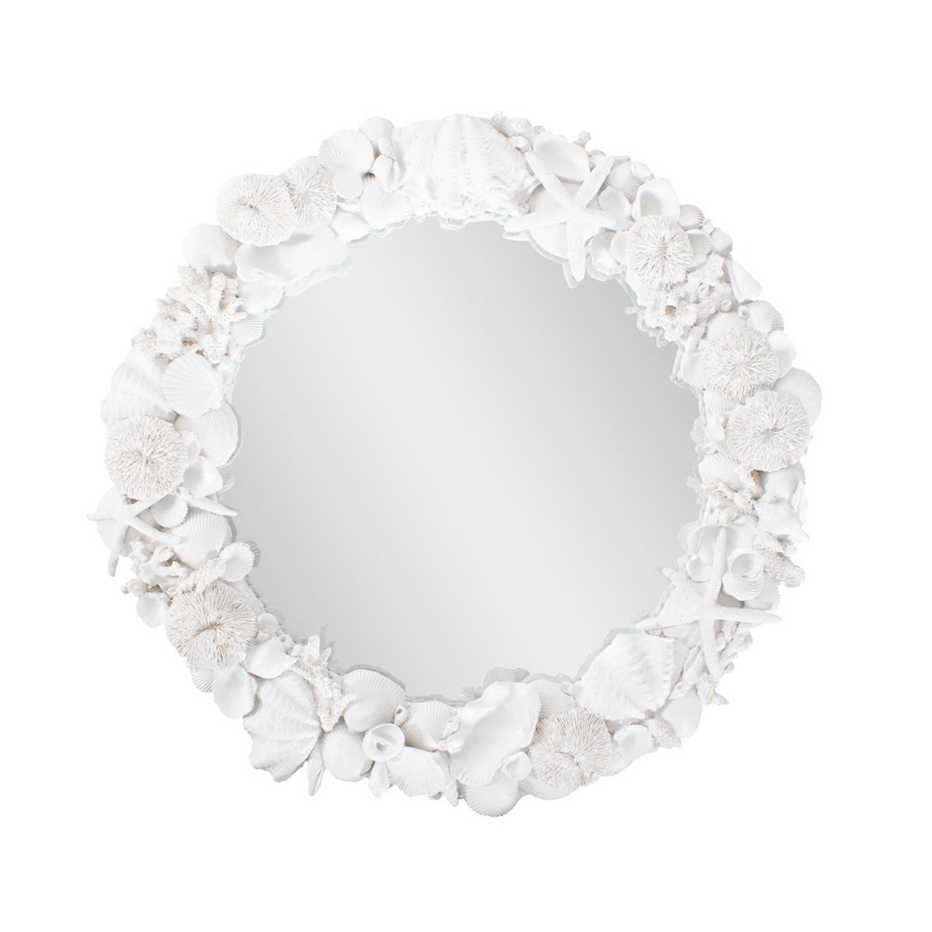 A Elafonisi Mirror with Matte White color