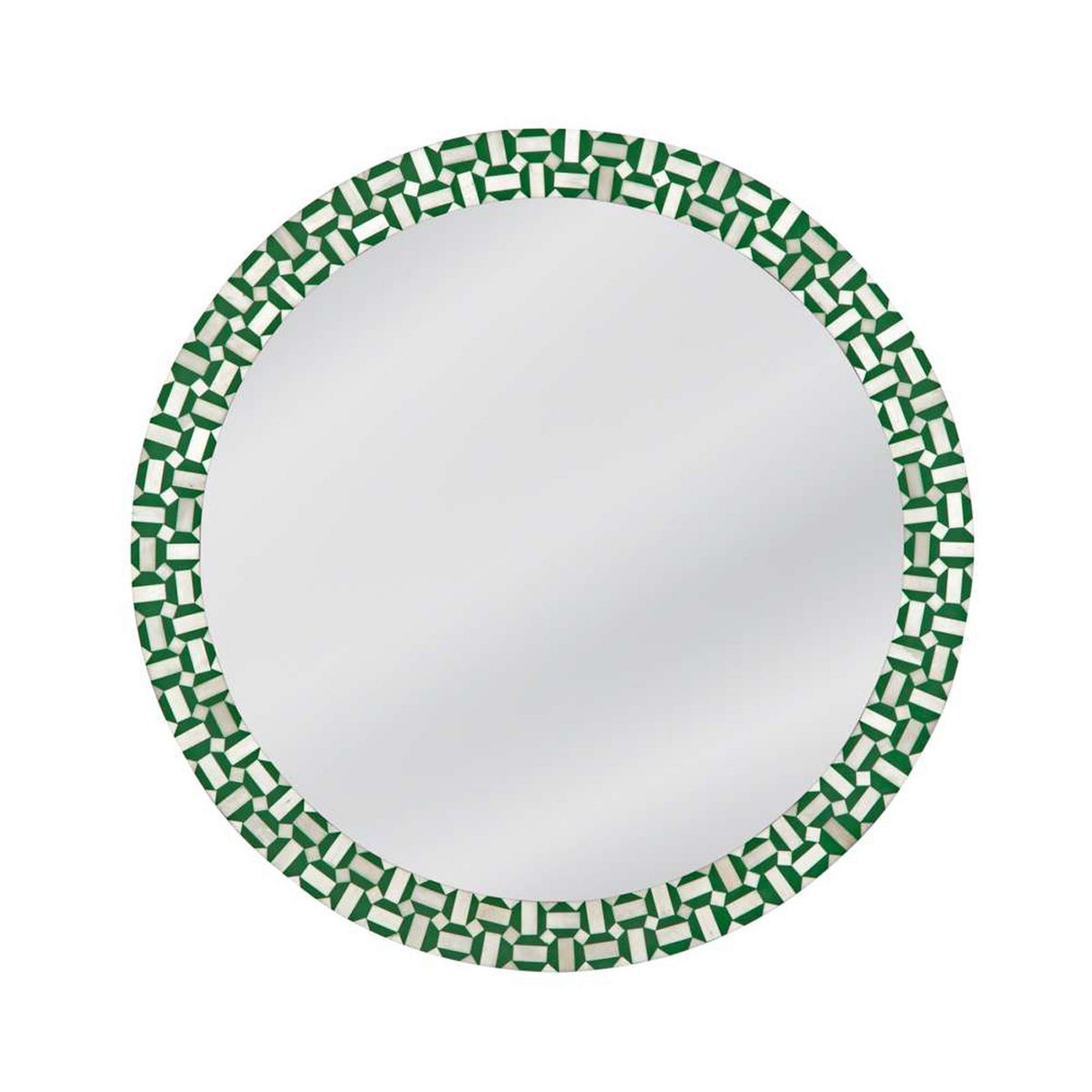 A Boisseau Mirror with Green / Ivory color