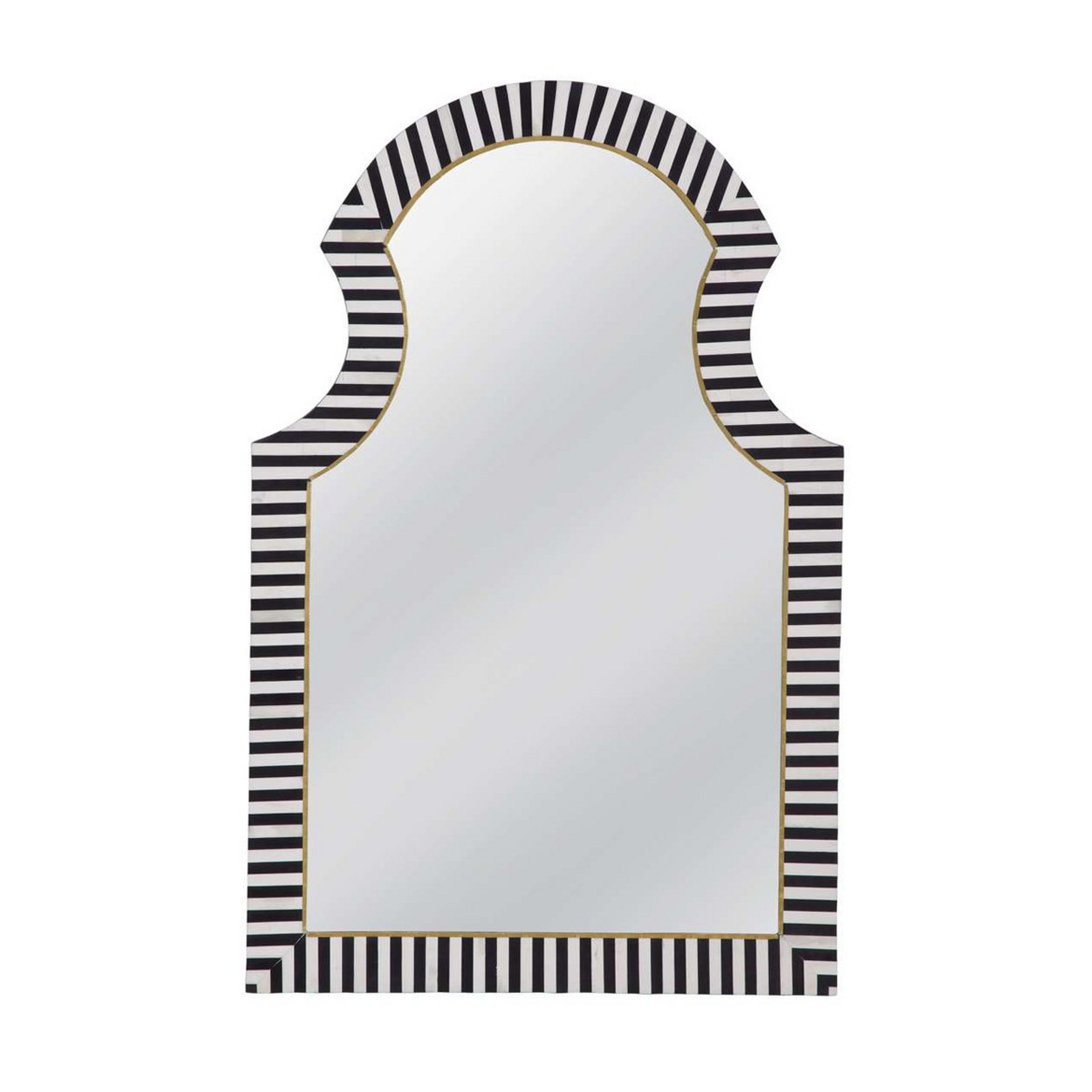 A Sycamore Mirror with Black / Ivory White color