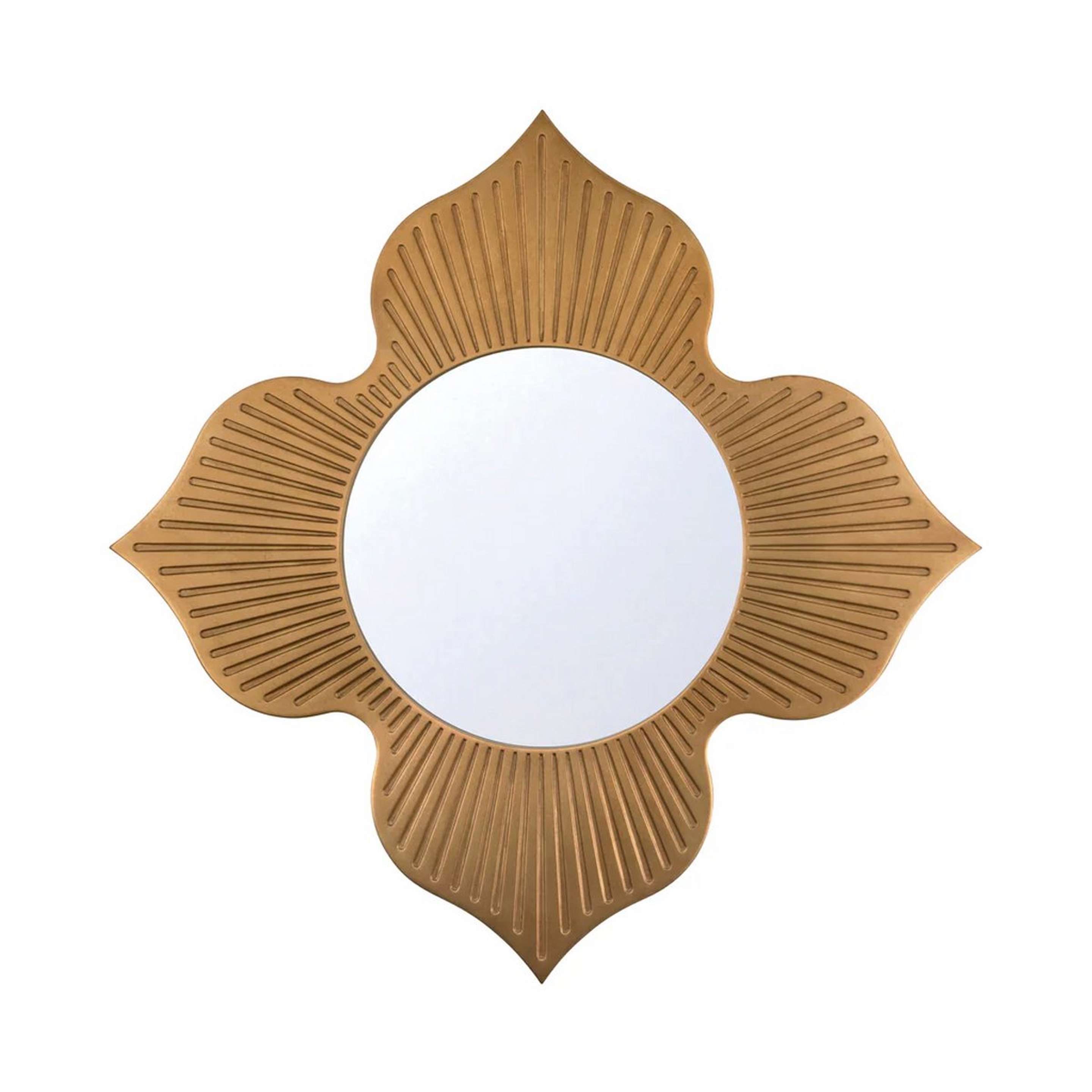 A Myrtis Mirror with Burnished Brass color