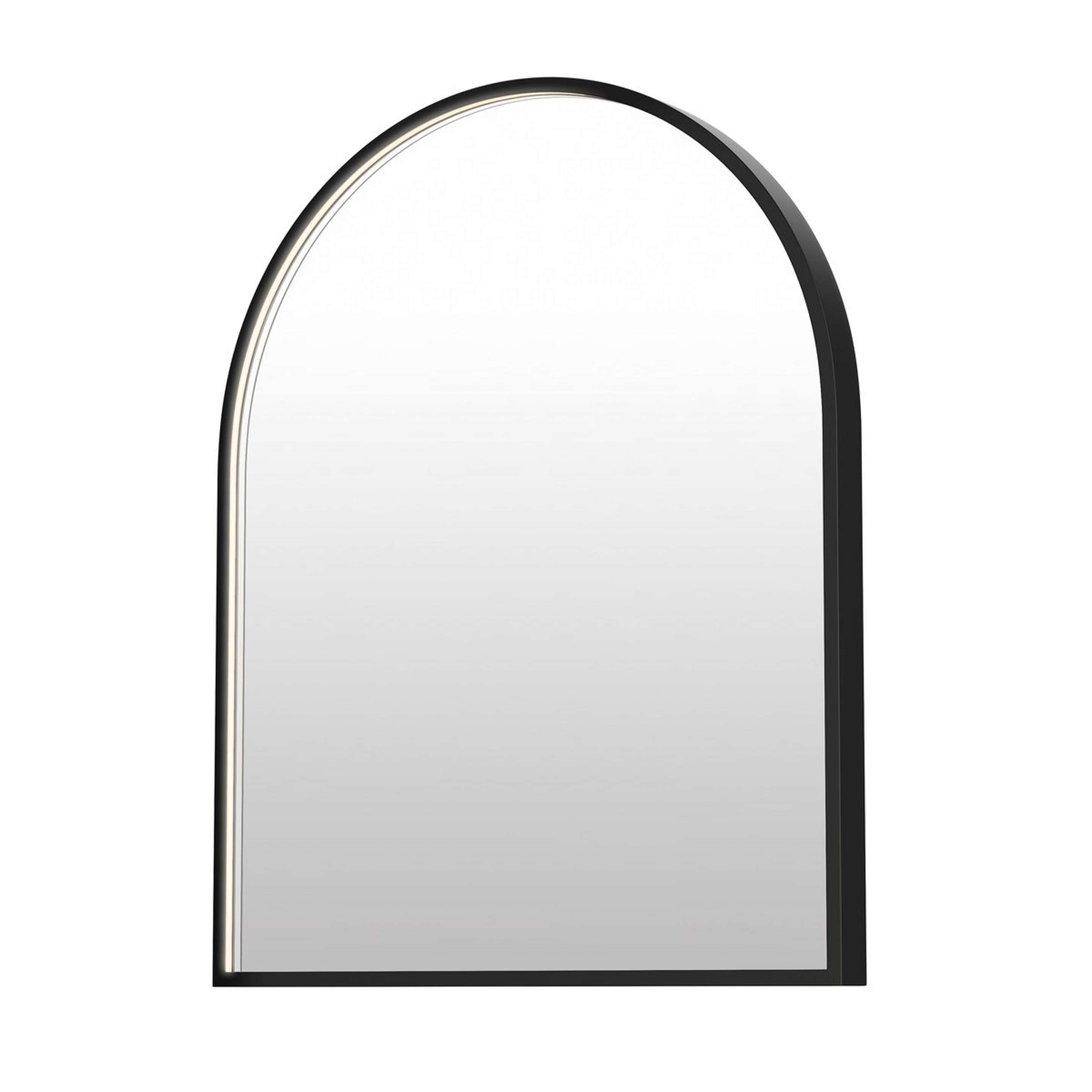 A Athena LED Vanity Mirror - 24x36 Arch with Black color