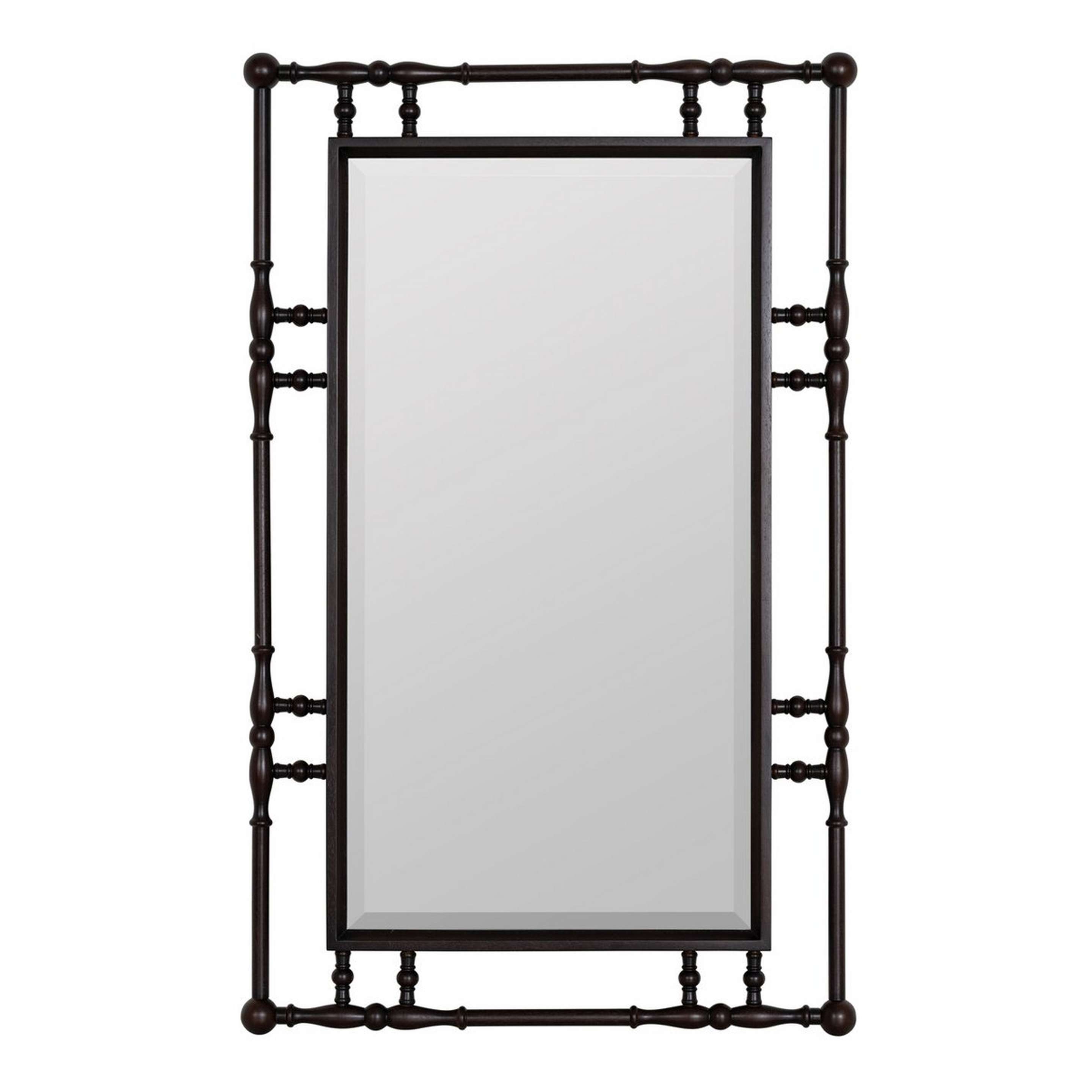 A Adeline Mirror with Dark Brown color
