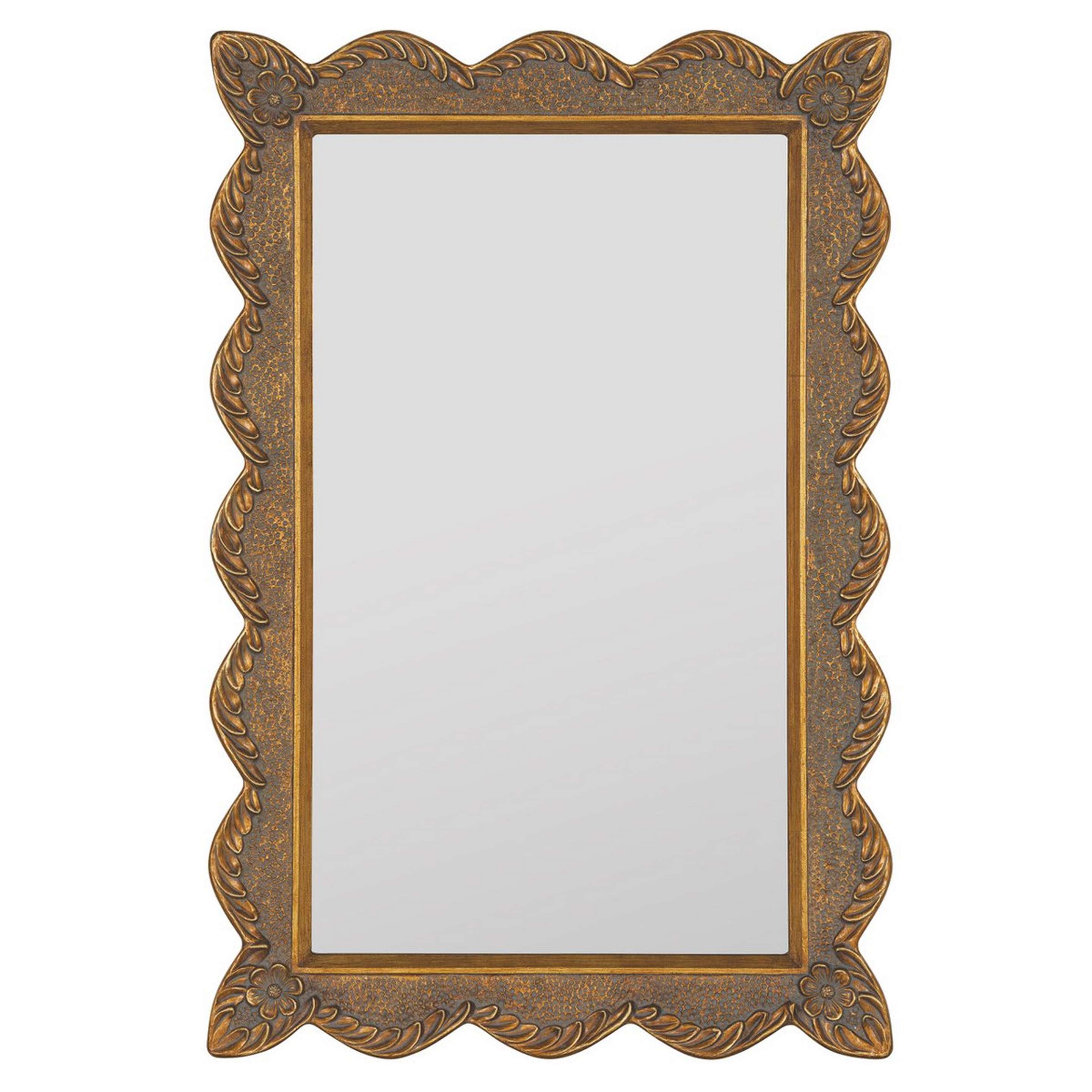 A Winslet Mirror with Antique Gold color