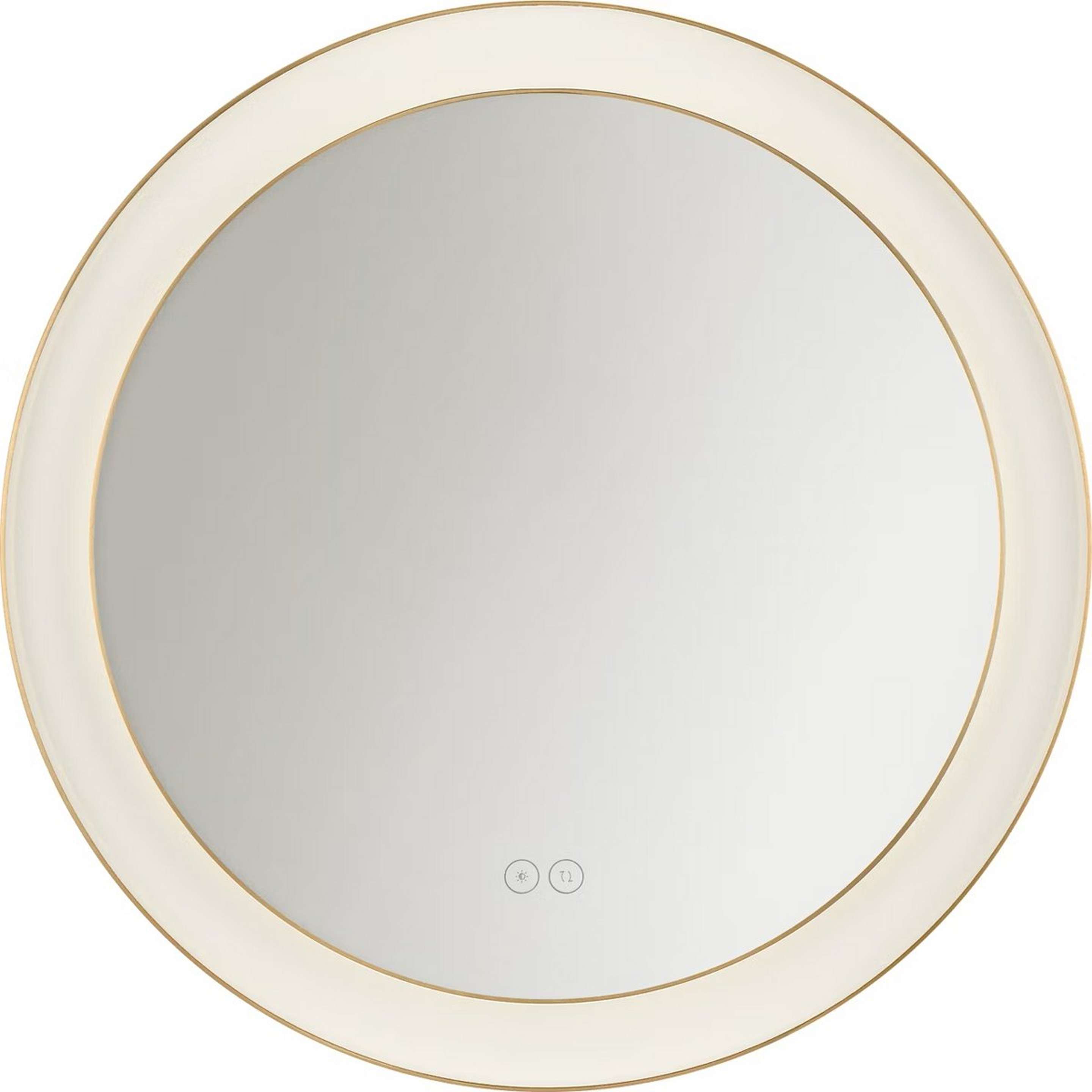 A kate spade new york Chopin LED Mirror - 24" Round with Brass color