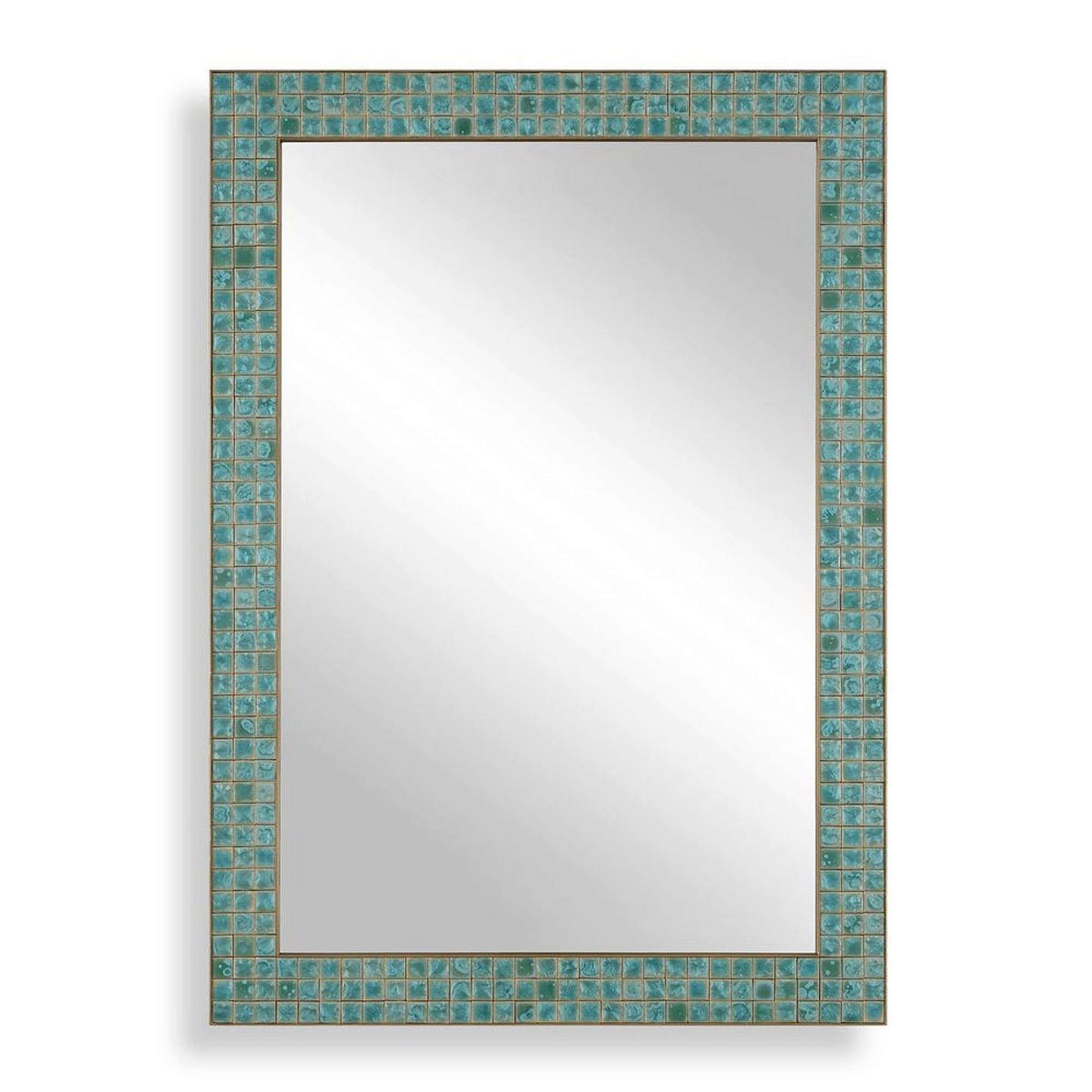 A Fouad Mirror with Teal / Green color