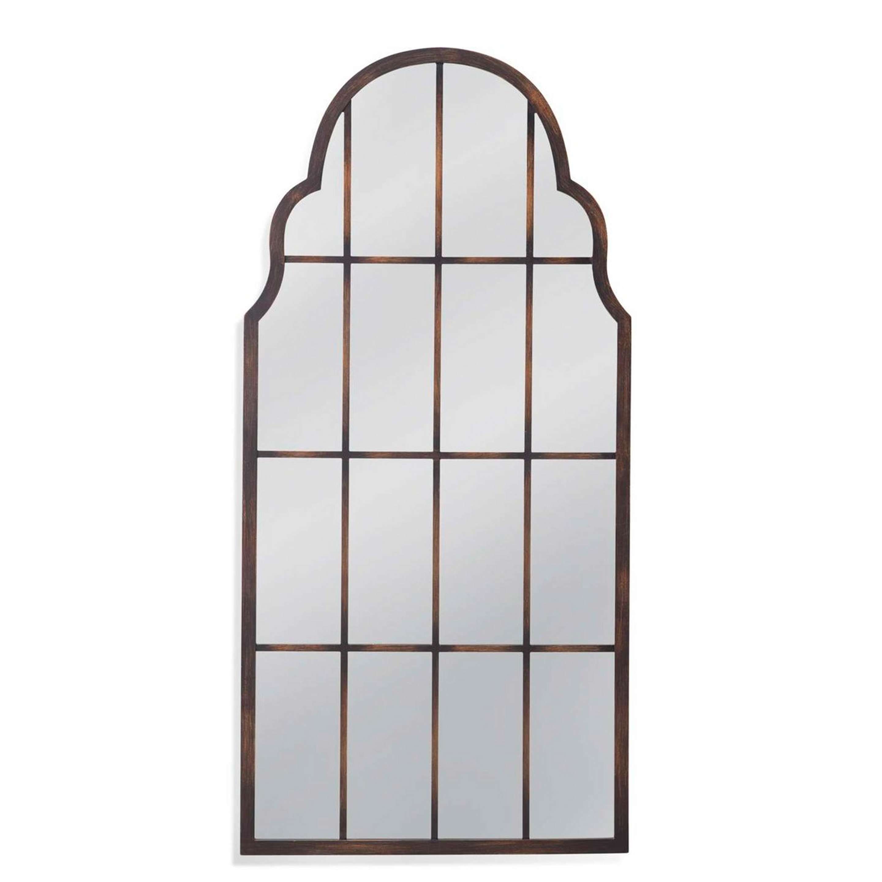 A Astrid Full Length Mirror with Bronze / Dark Wood color